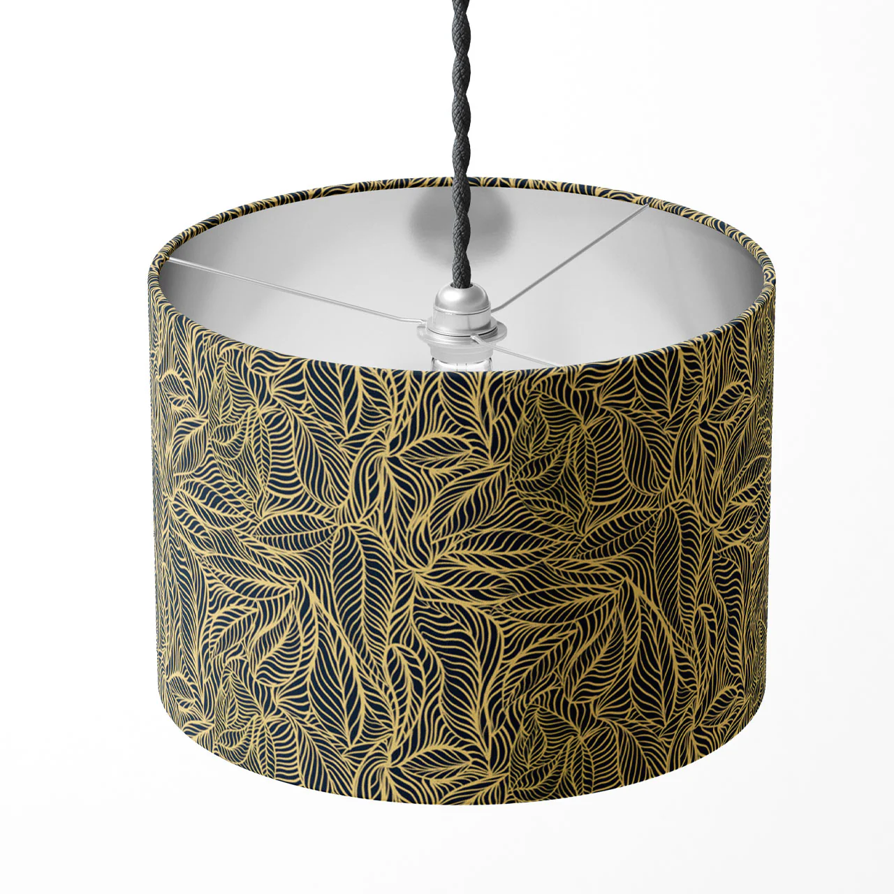 Agnes Black and Gold Drum Lampshade - Image 4