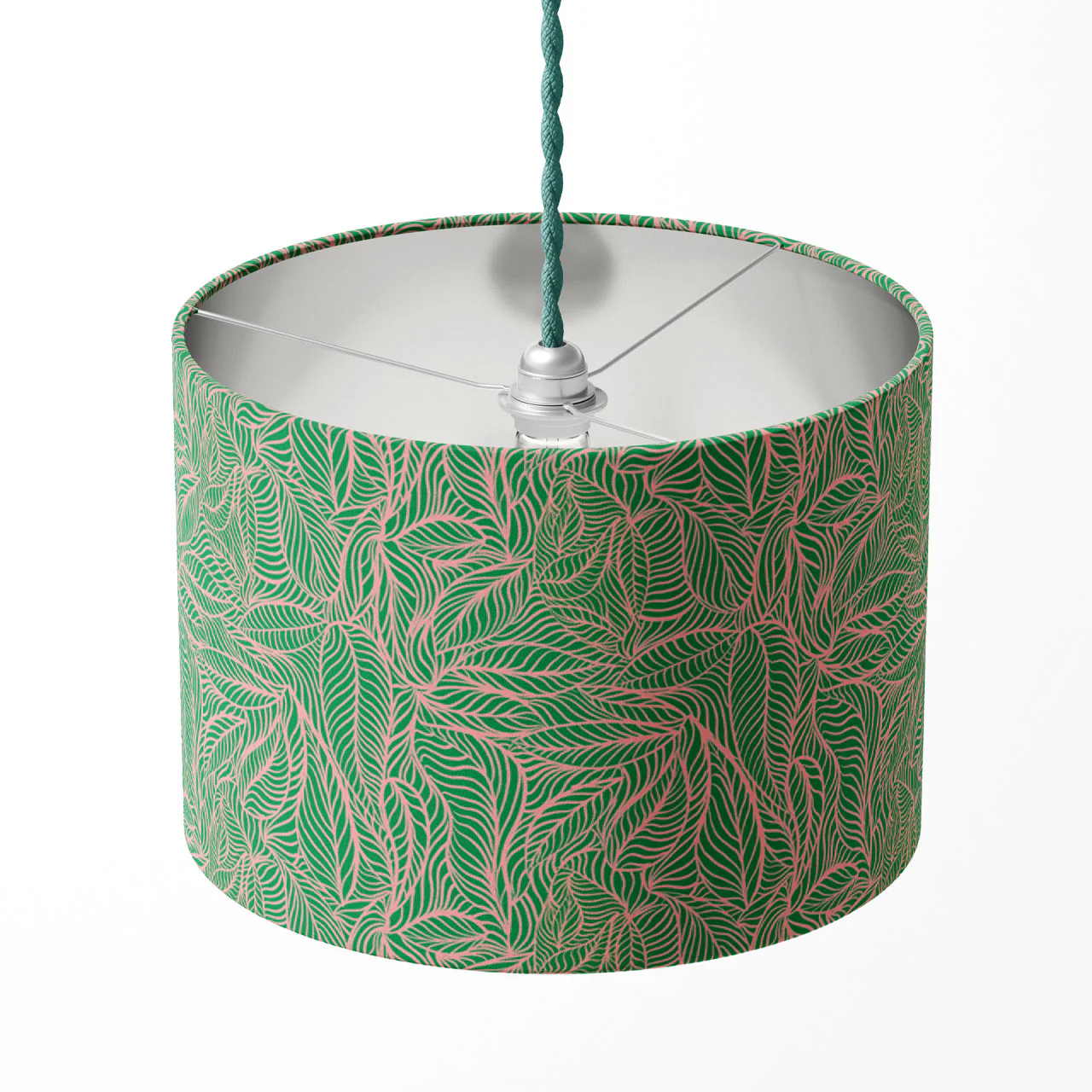 Agnes Green and Pink Drum Lampshade - Image 4