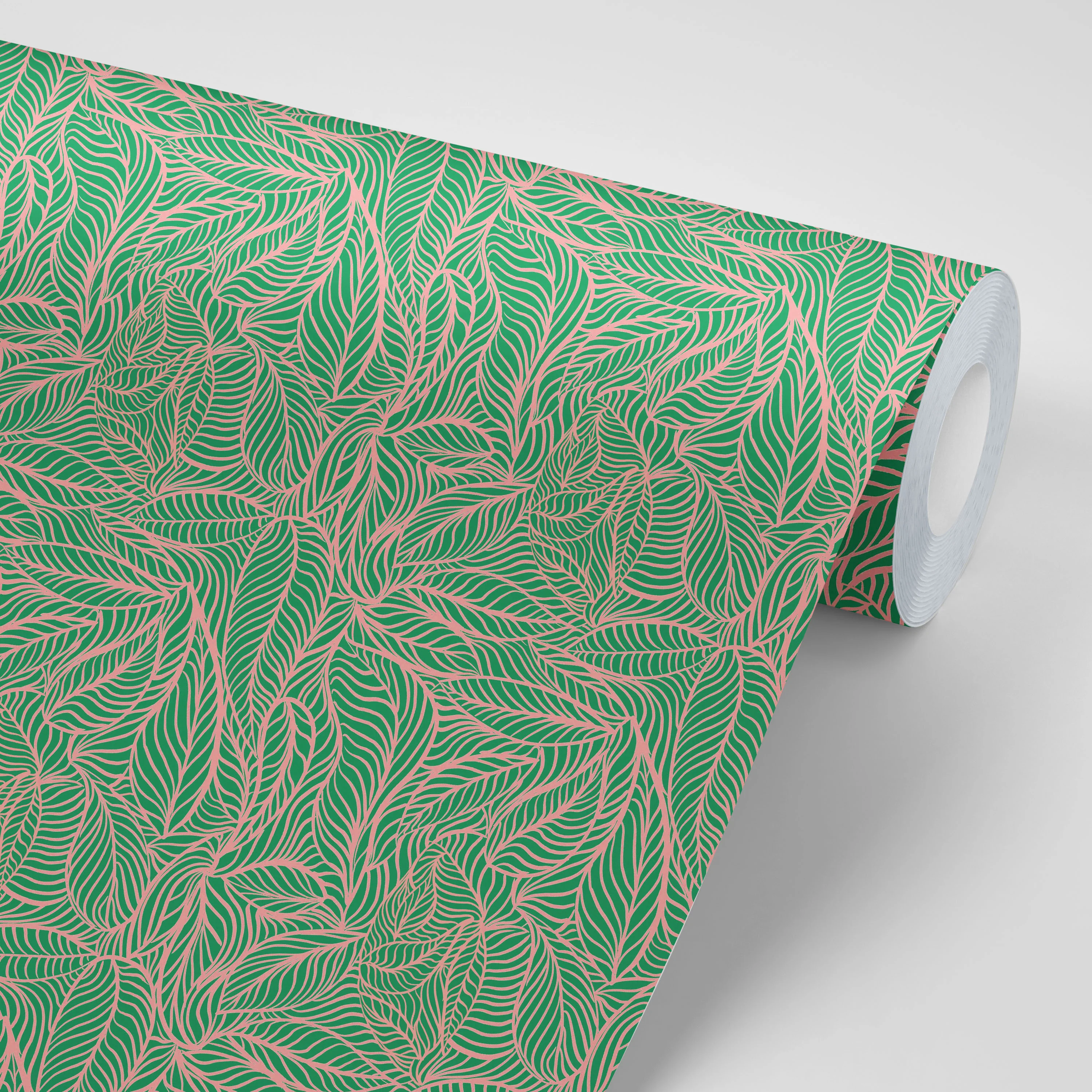 Agnes Green and Pink Wallpaper - Image 3