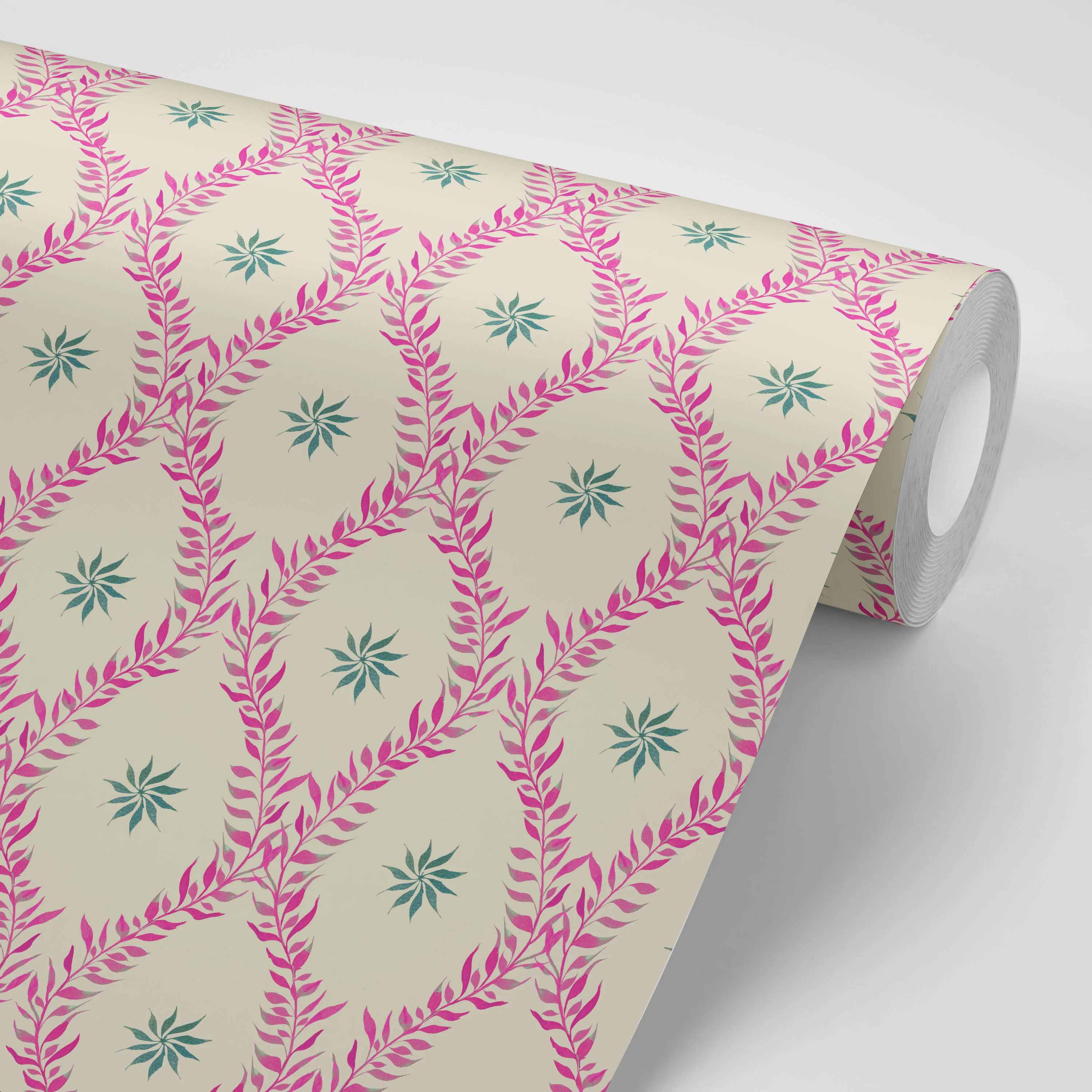 Belle French Rose Wallpaper Sample - Image 2
