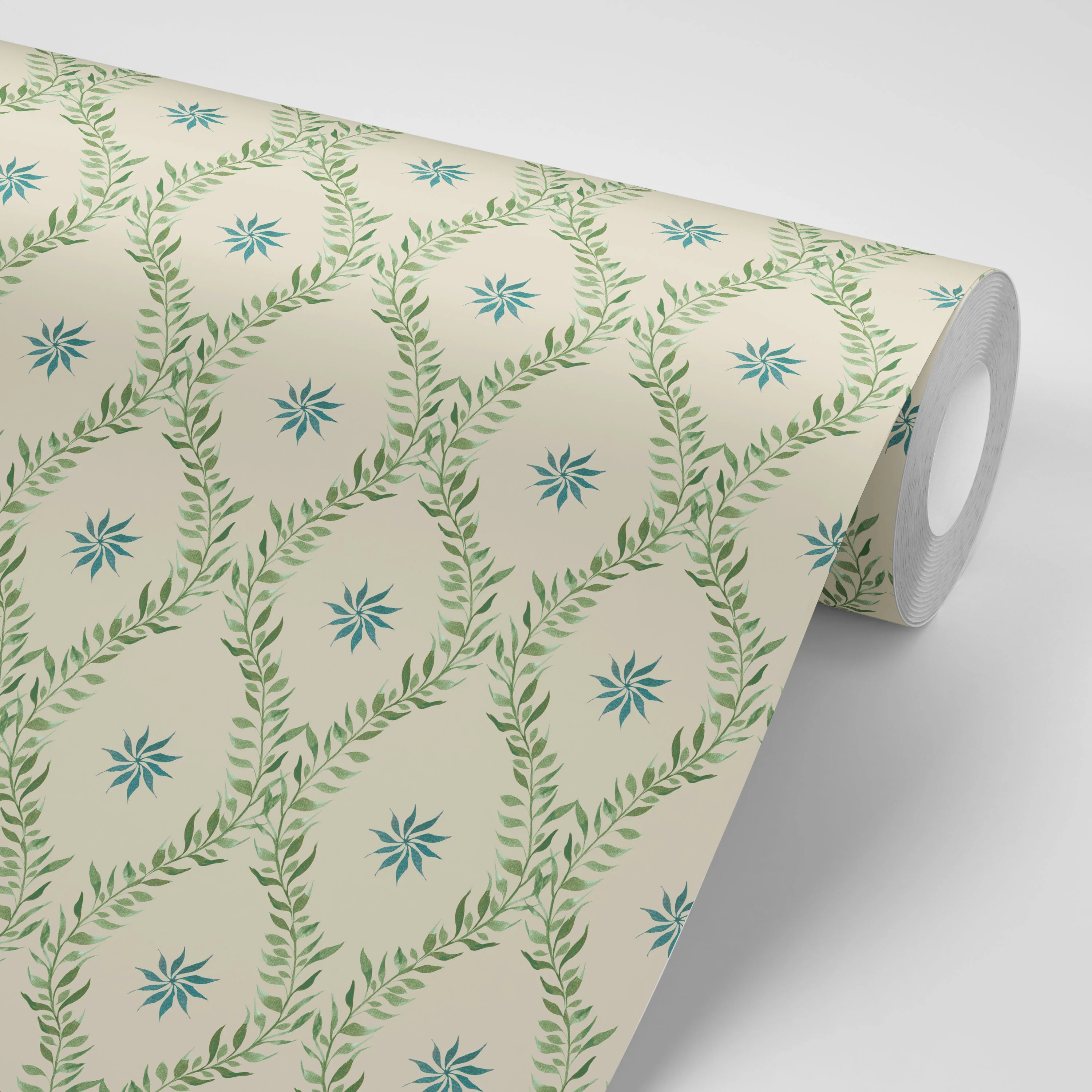 Belle Sage Green Wallpaper - Image 3