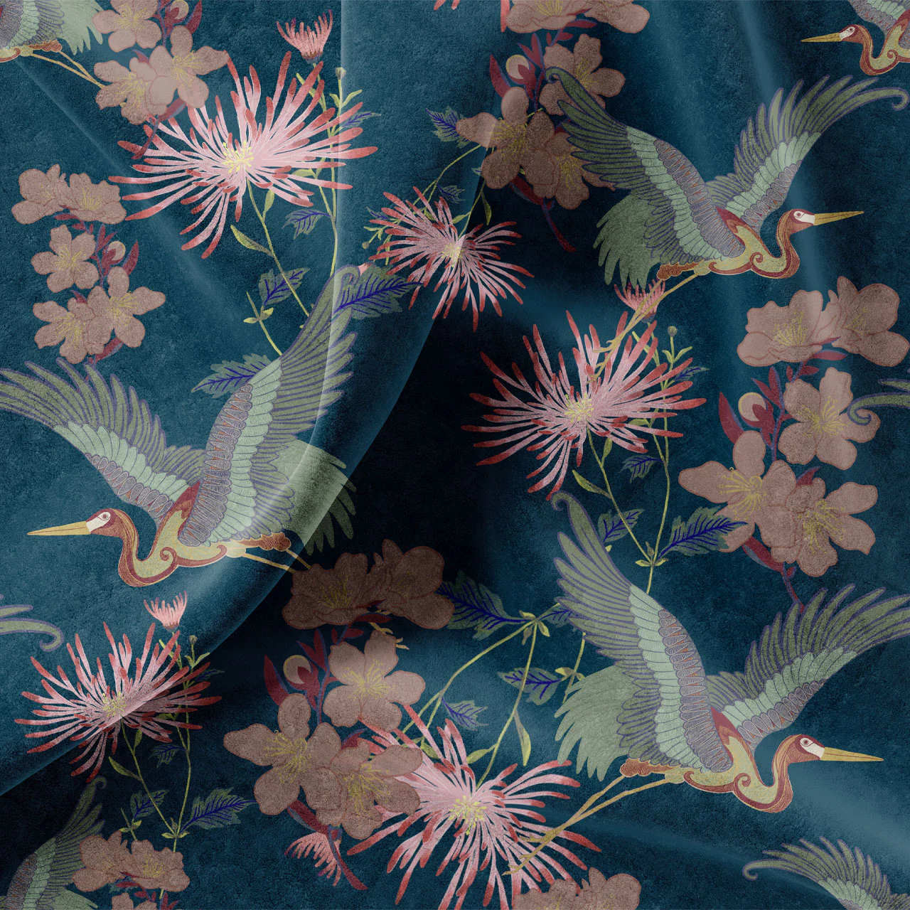 Blossom Midnight Velvet Sample - Image 2
