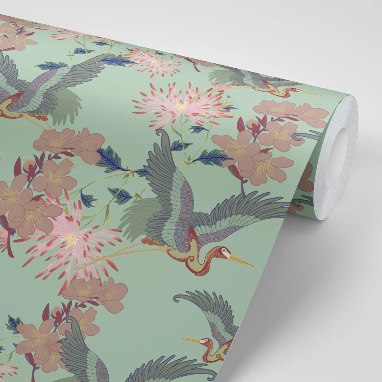 Blossom Mint Wallpaper Sample - Image 2