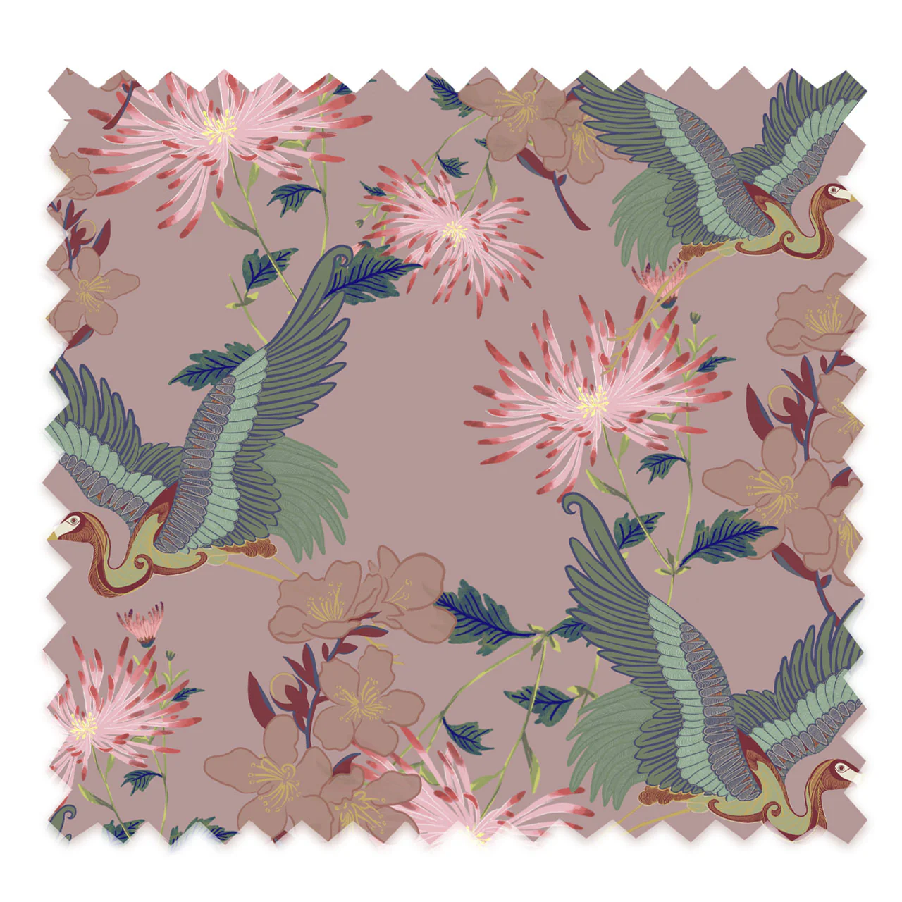 Blossom Rose Velvet Fabric - Image 2