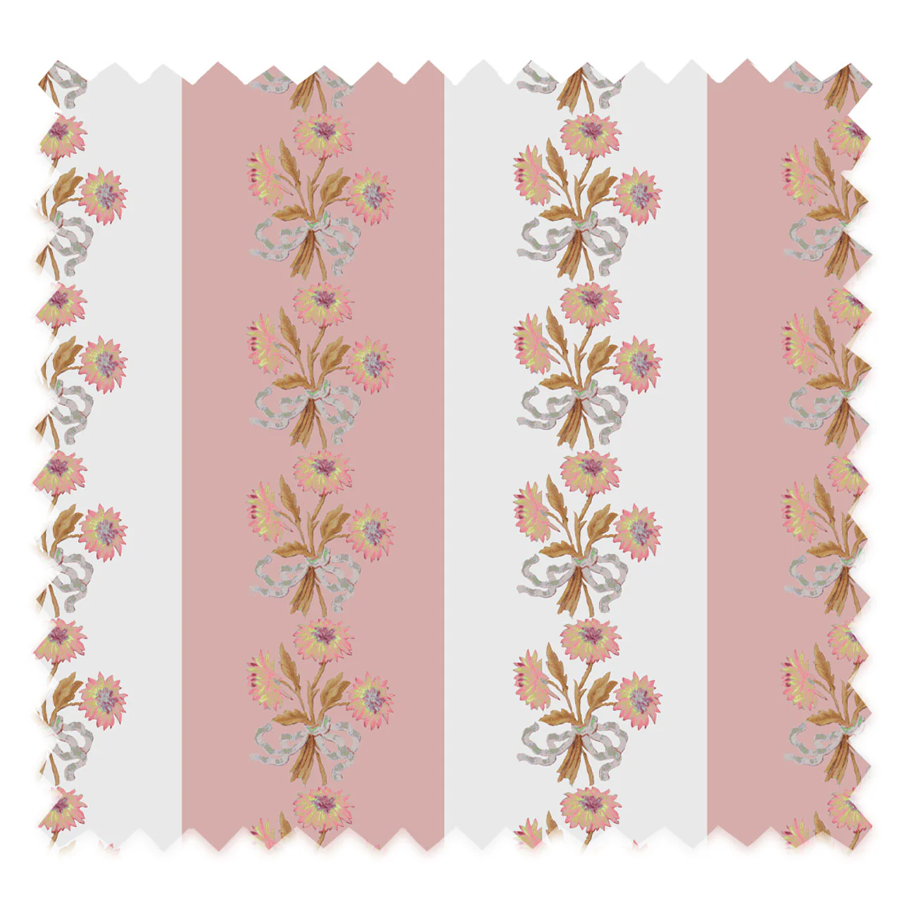 Chateau Stripe Peony and Chalk Recycled Velvet - Image 2