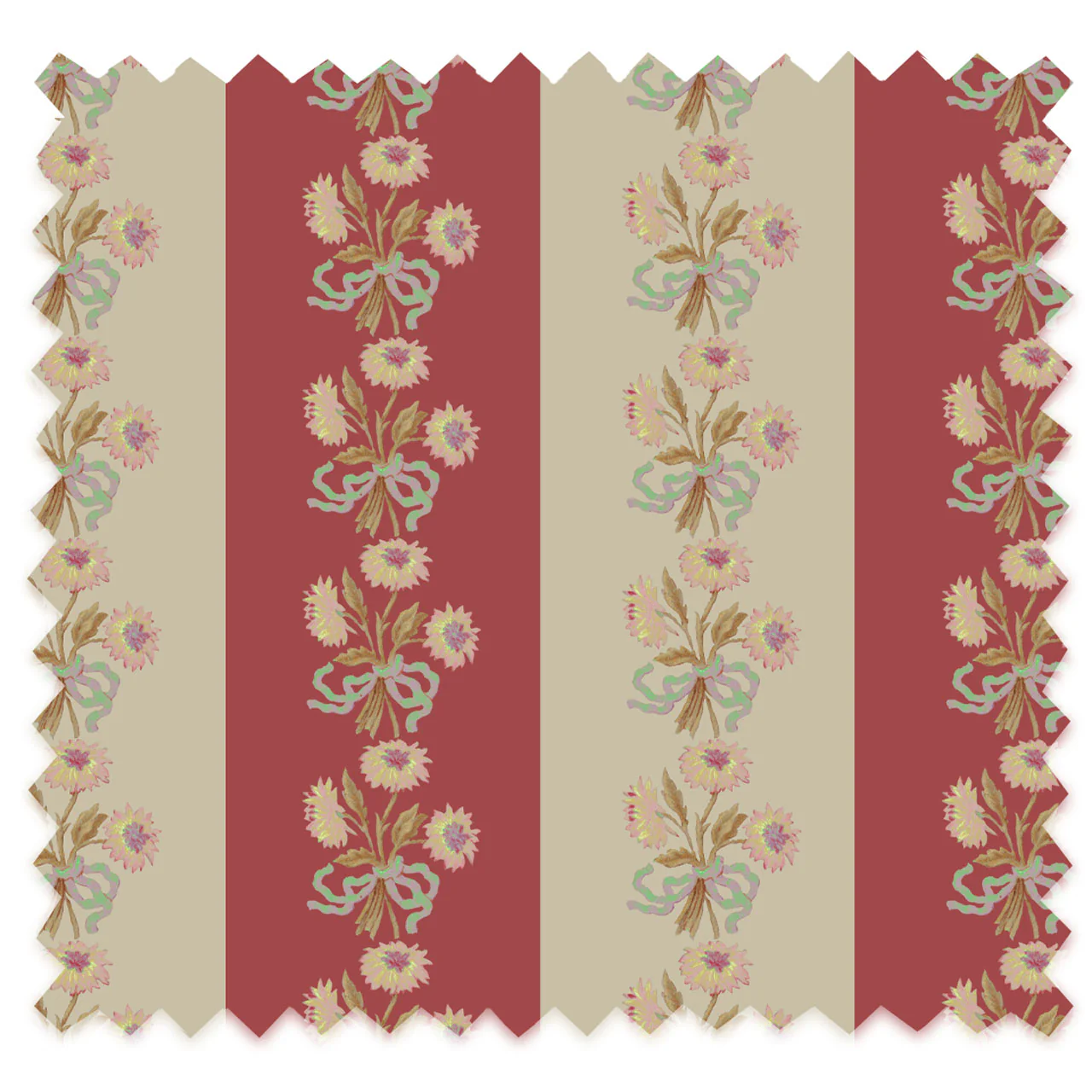 Chateau Stripe Pumpkin and Spice Recycled Velvet - Image 2