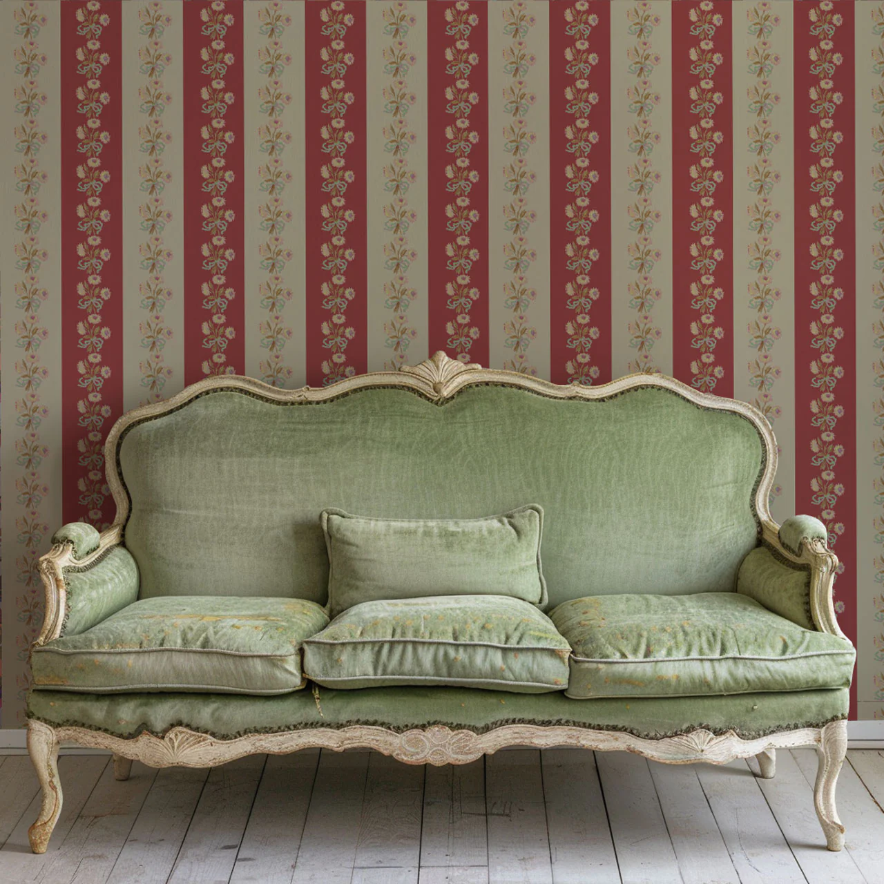 Chateau Stripe Pumpkin and Spice Wallpaper - Image 5