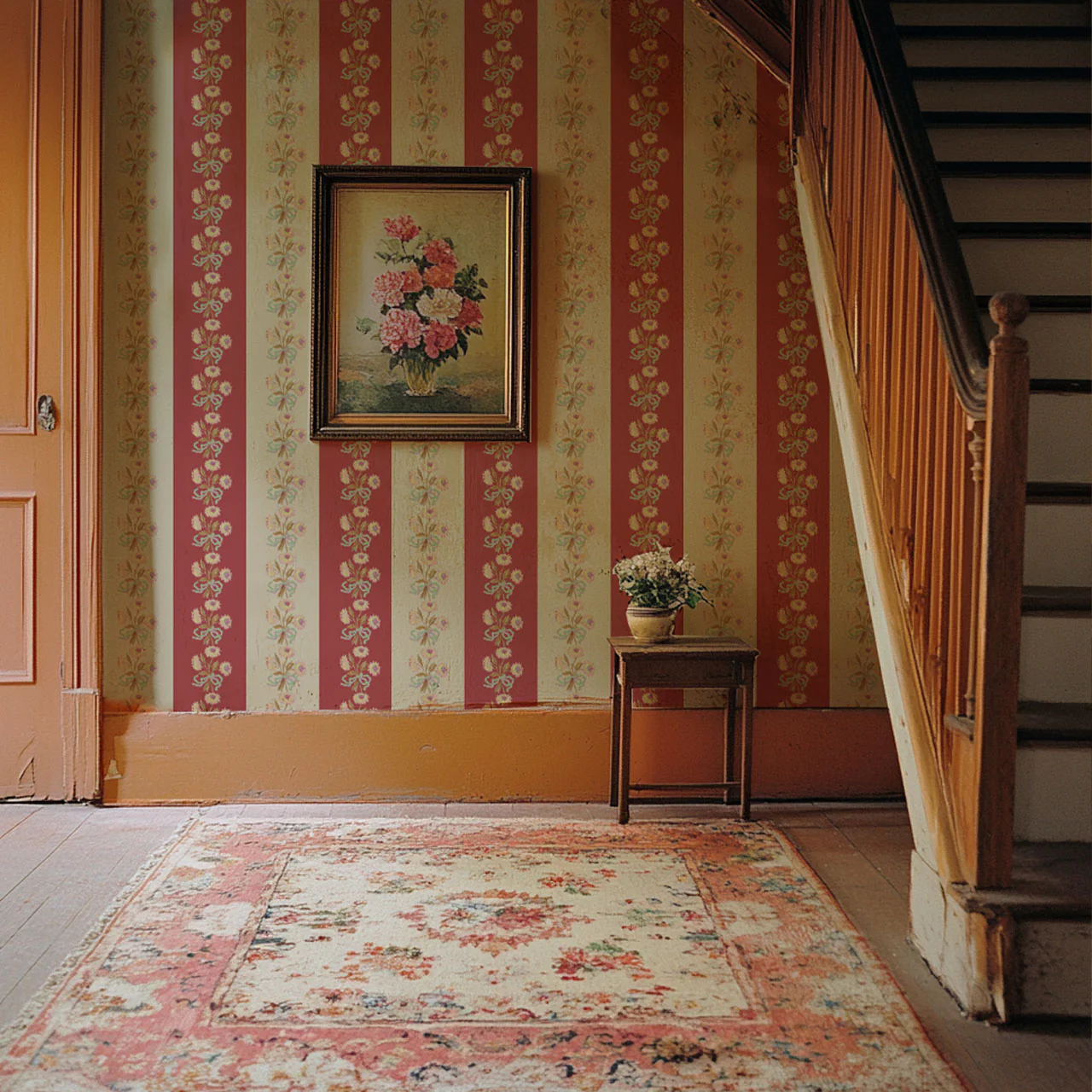 Chateau Stripe Pumpkin and Spice Wallpaper - Image 6