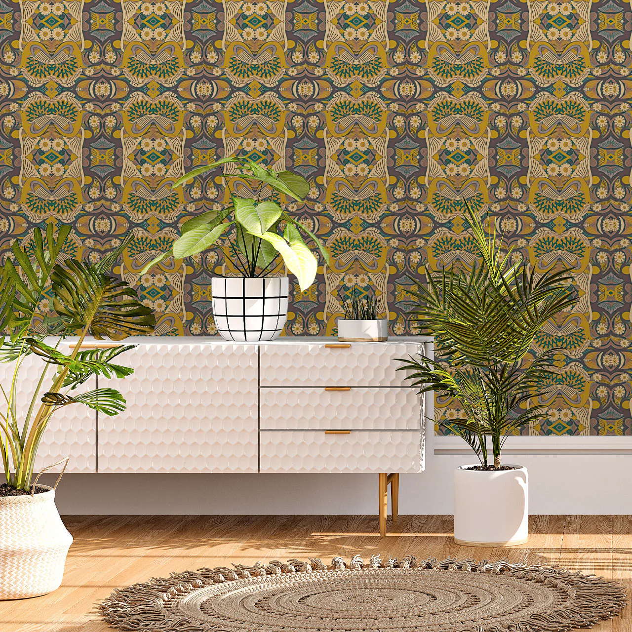 Esprit Mustard Wallpaper - Image 4