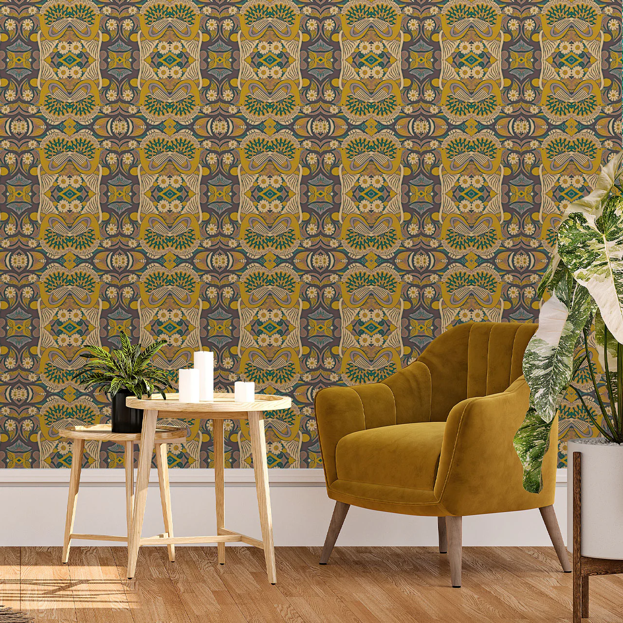 Esprit Mustard Wallpaper - Image 5