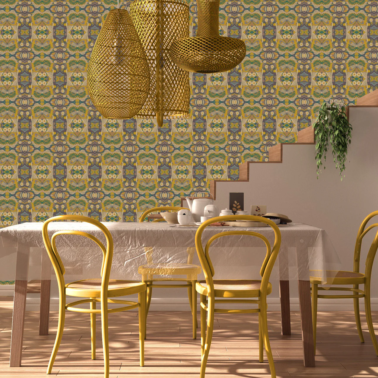 Esprit Mustard Wallpaper - Image 6