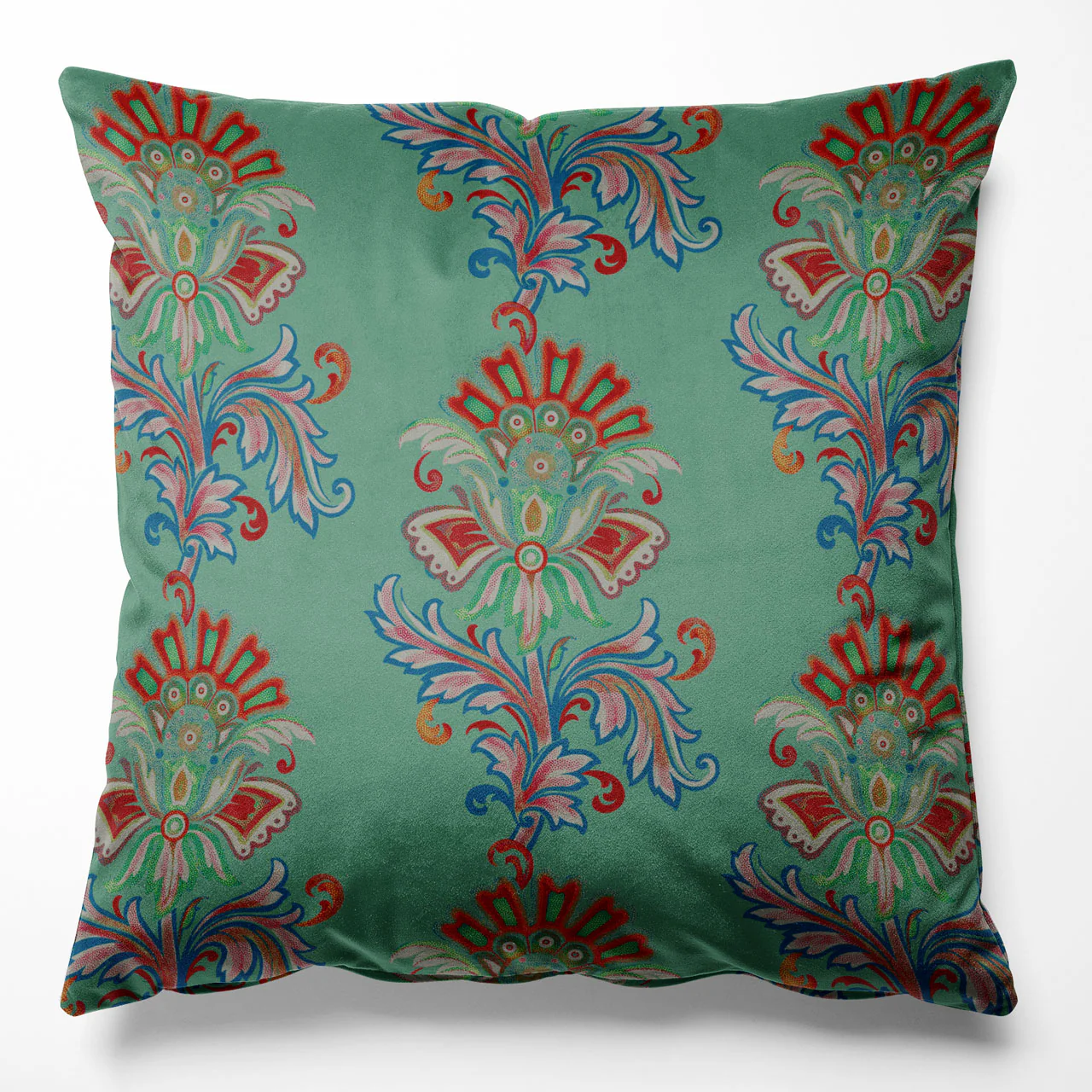 Fleur Sage Velvet Cushion