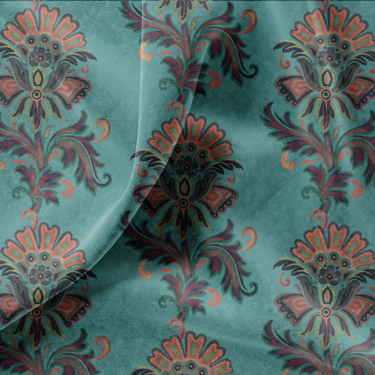 Fleur Maya Blue Velvet Sample - Image 2