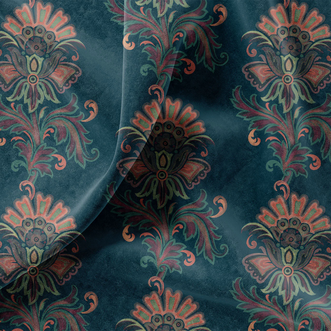 Fleur Midnight Velvet Sample - Image 2