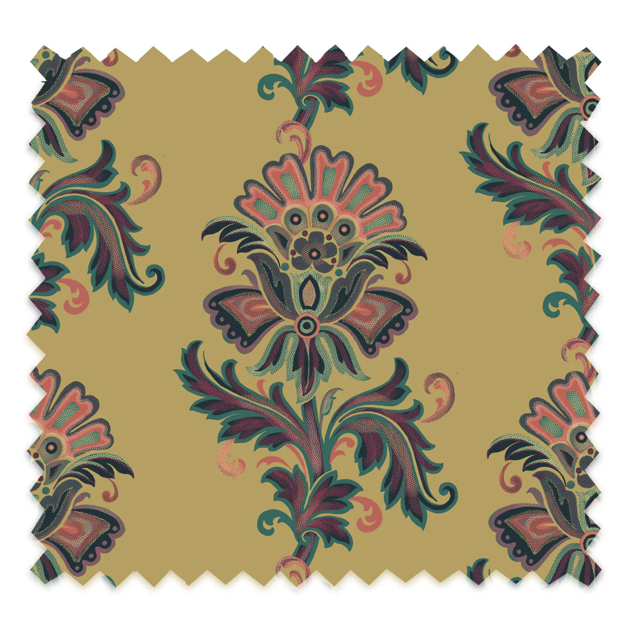 Fleur Vanilla Velvet Fabric - Image 2