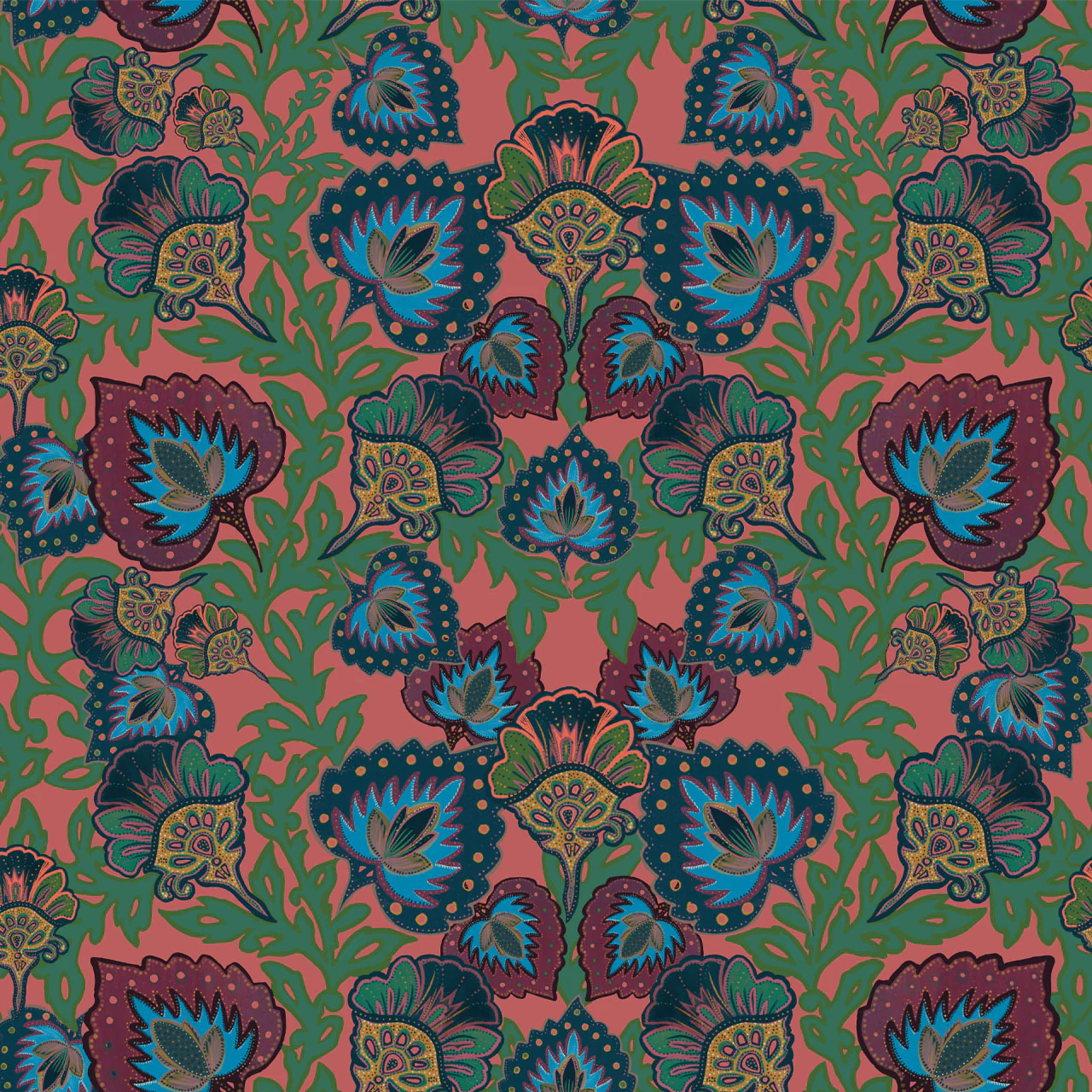 Garden of India Coral Cushion - Image 2