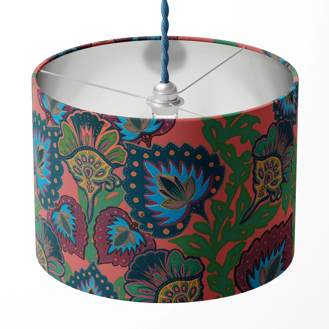 Garden of India Coral Drum Lampshade - Image 2