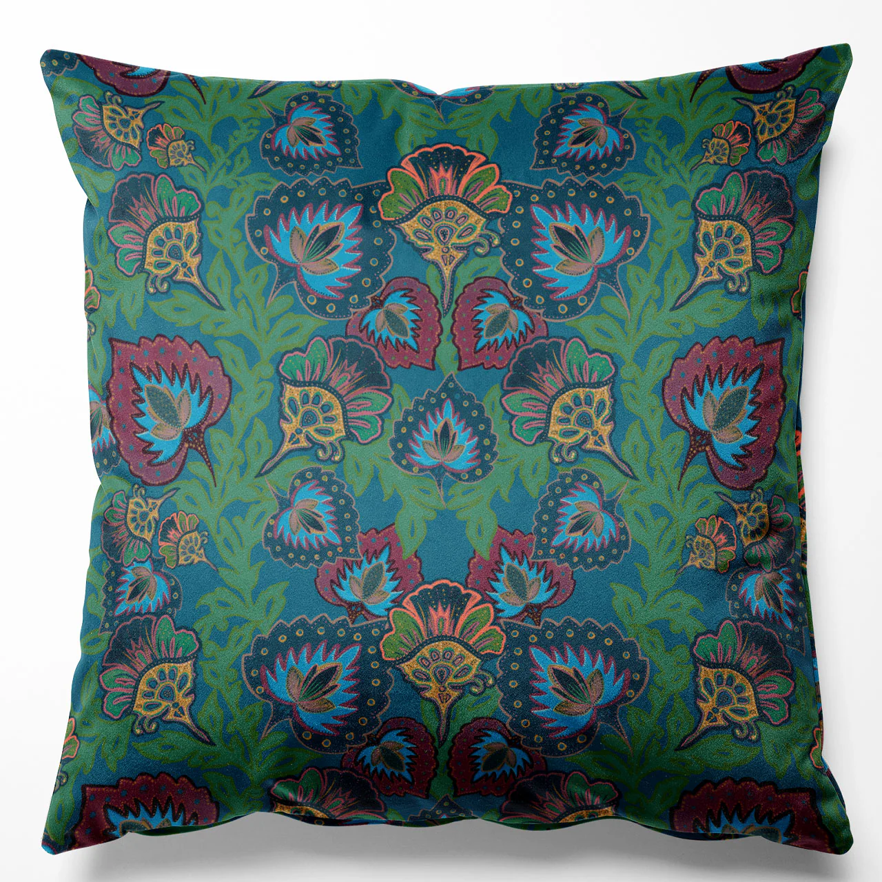 Garden of India Peacock Cushion