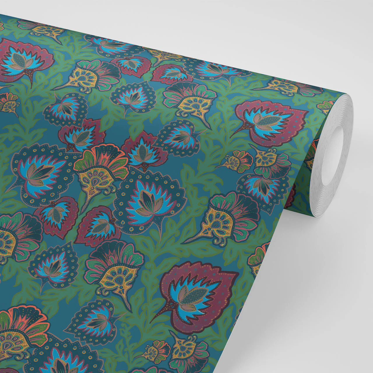 Garden of India Peacock Wallpaper Sample - Image 3