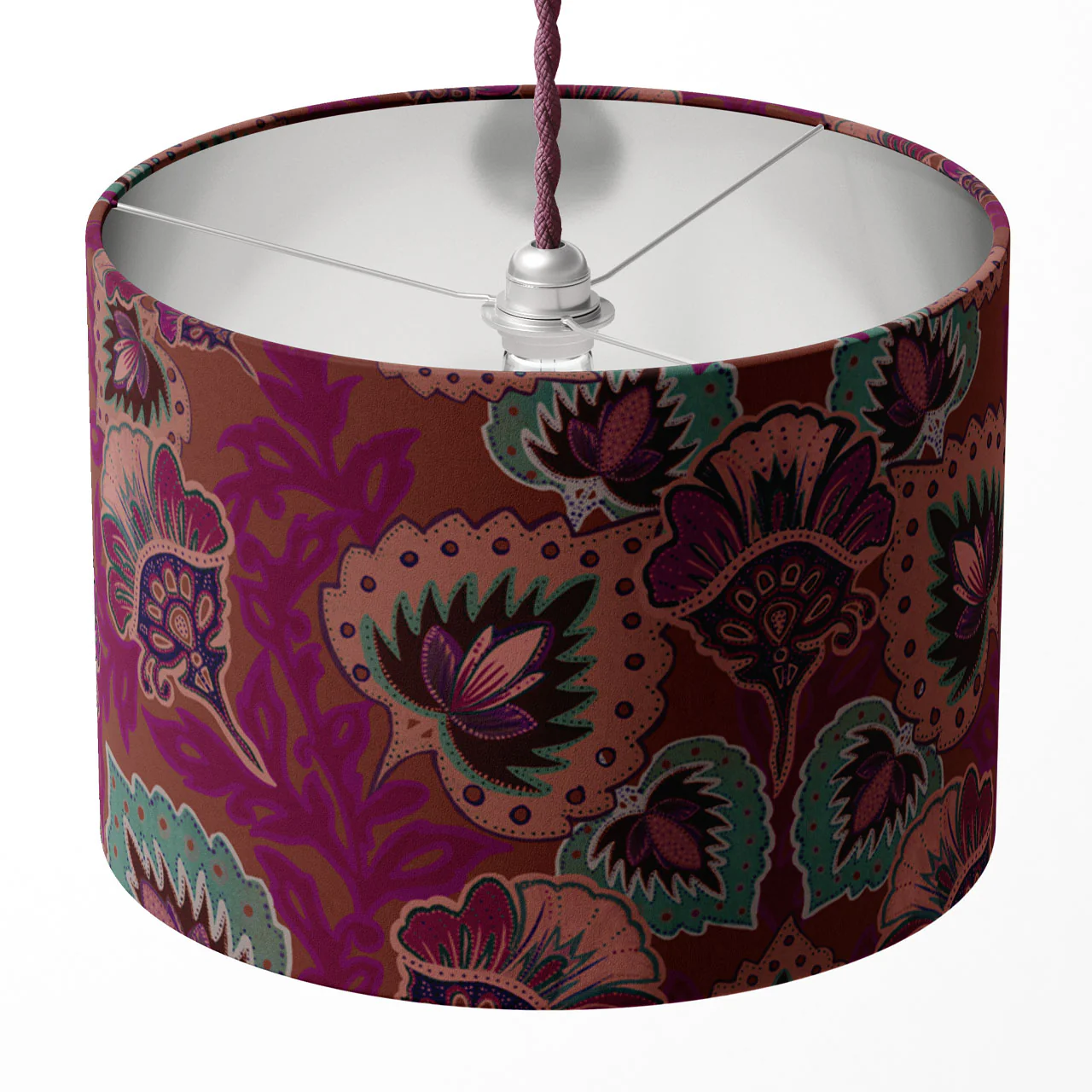 Garden of India Ruby Drum Lampshade - Image 3