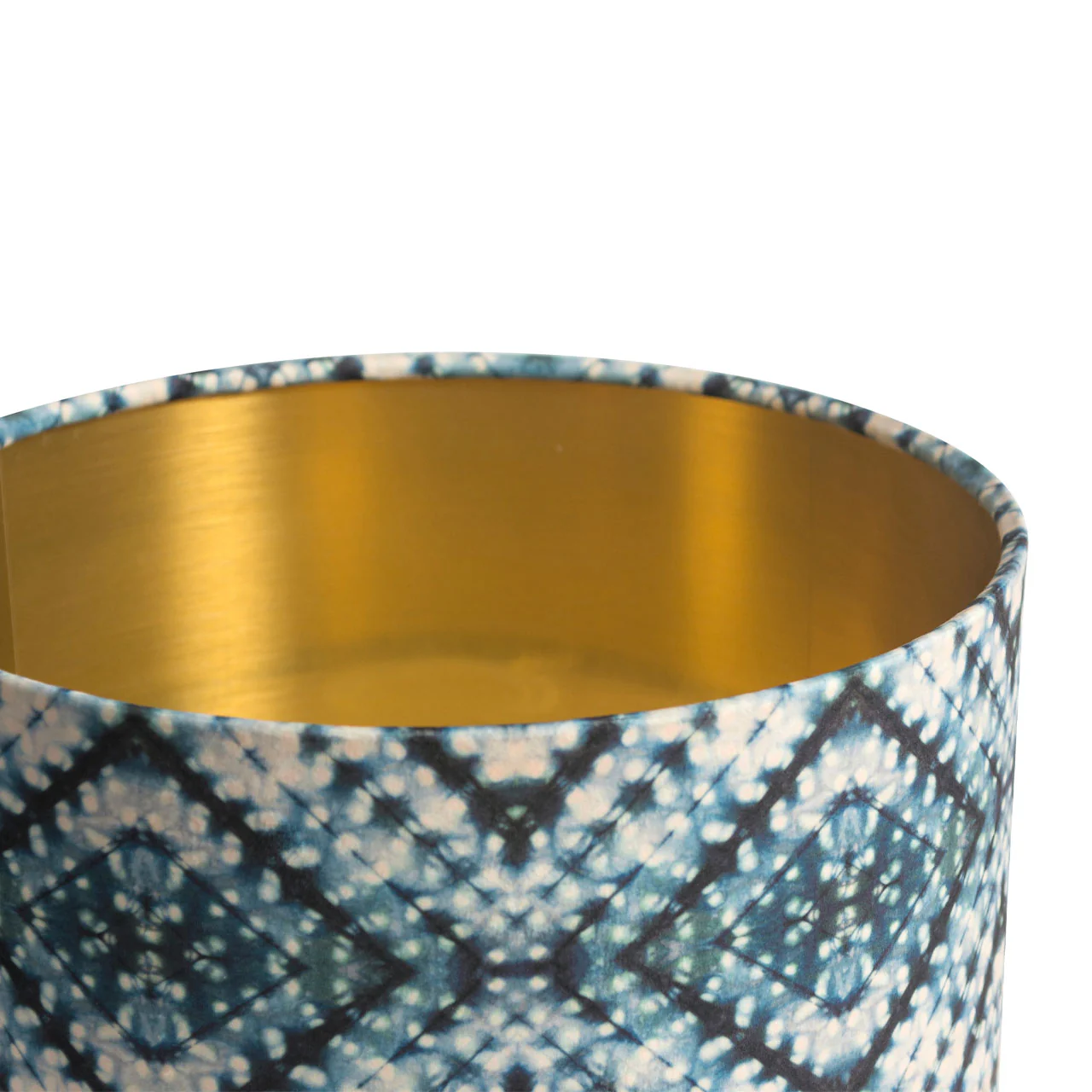 Indigo Itajime Cross Drum Lampshade - Image 4
