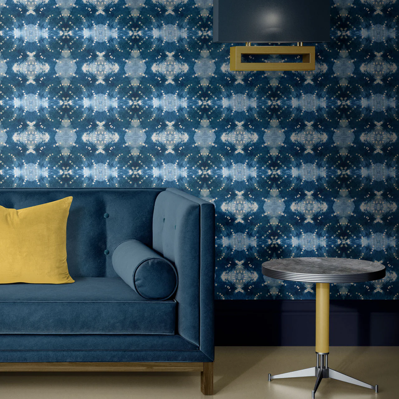 Indigo Itajime Row Wallpaper - Image 3