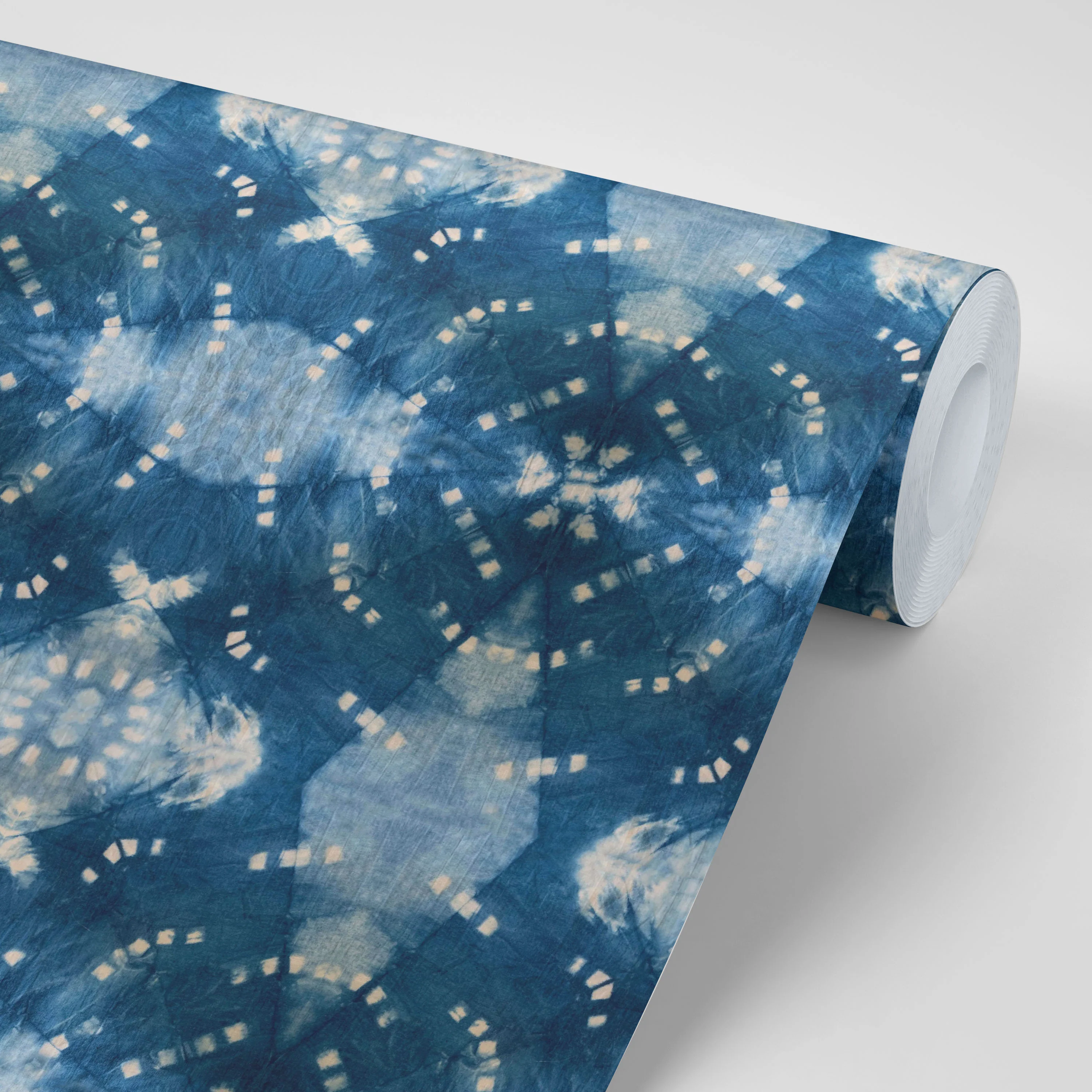 Indigo Itajime Row Wallpaper - Image 4