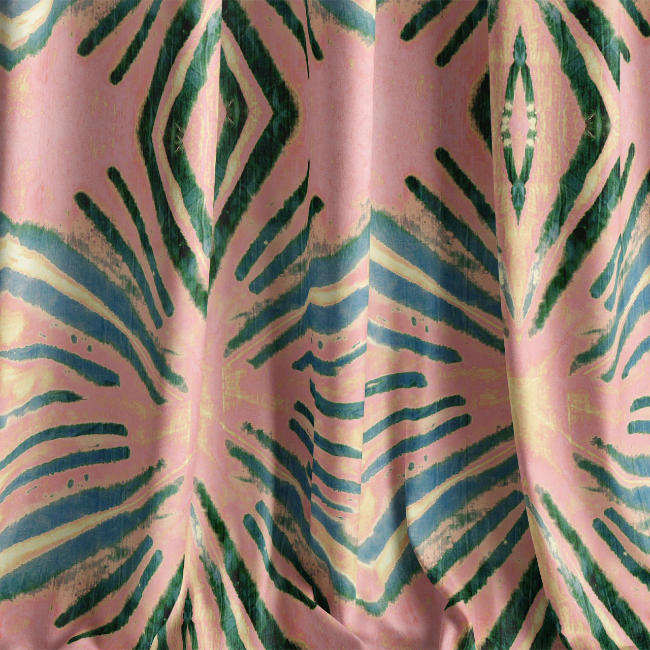 Itajime Diamond Blush Velvet Fabric Sample - Image 2