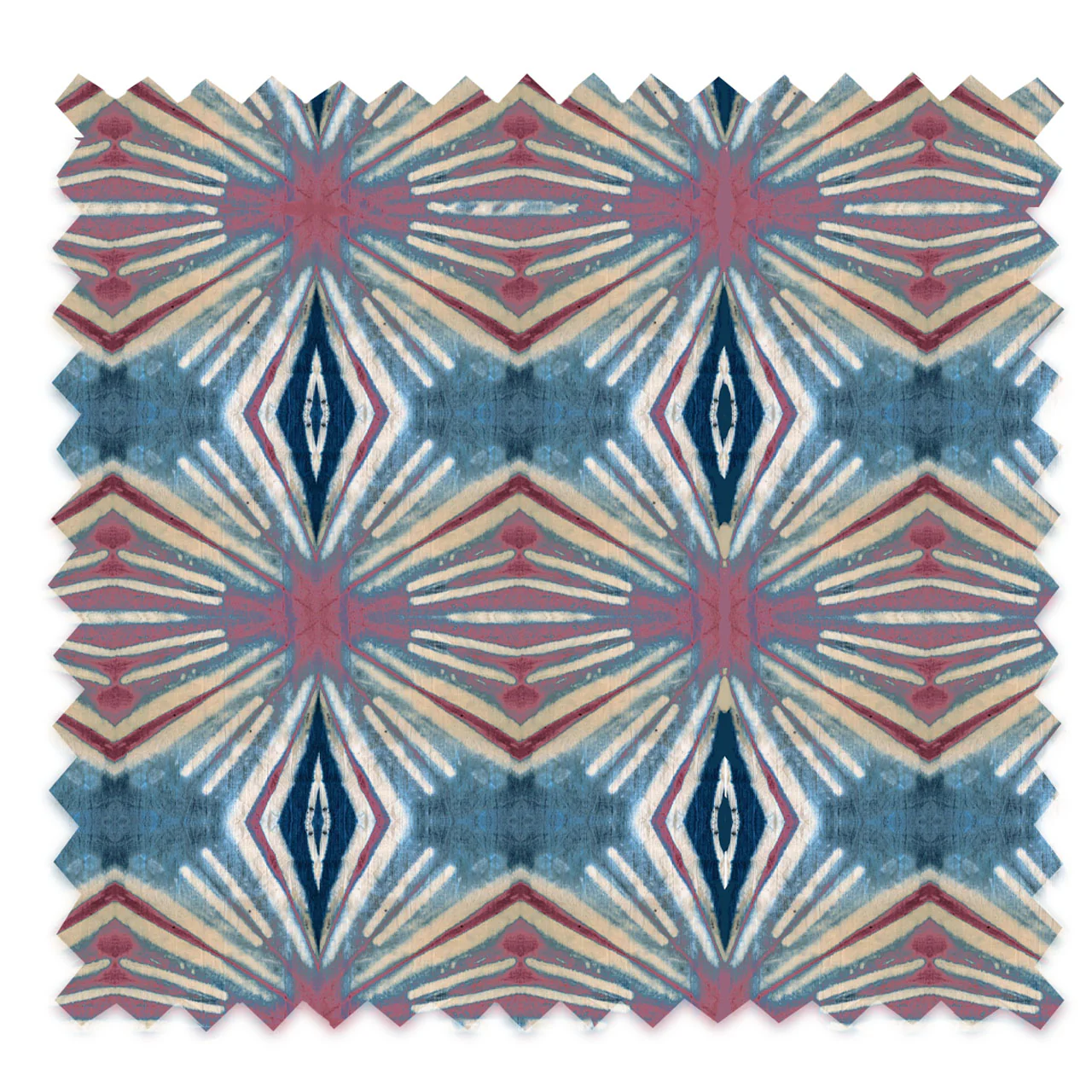 Itajime Diamond Rouge Velvet Fabric Sample