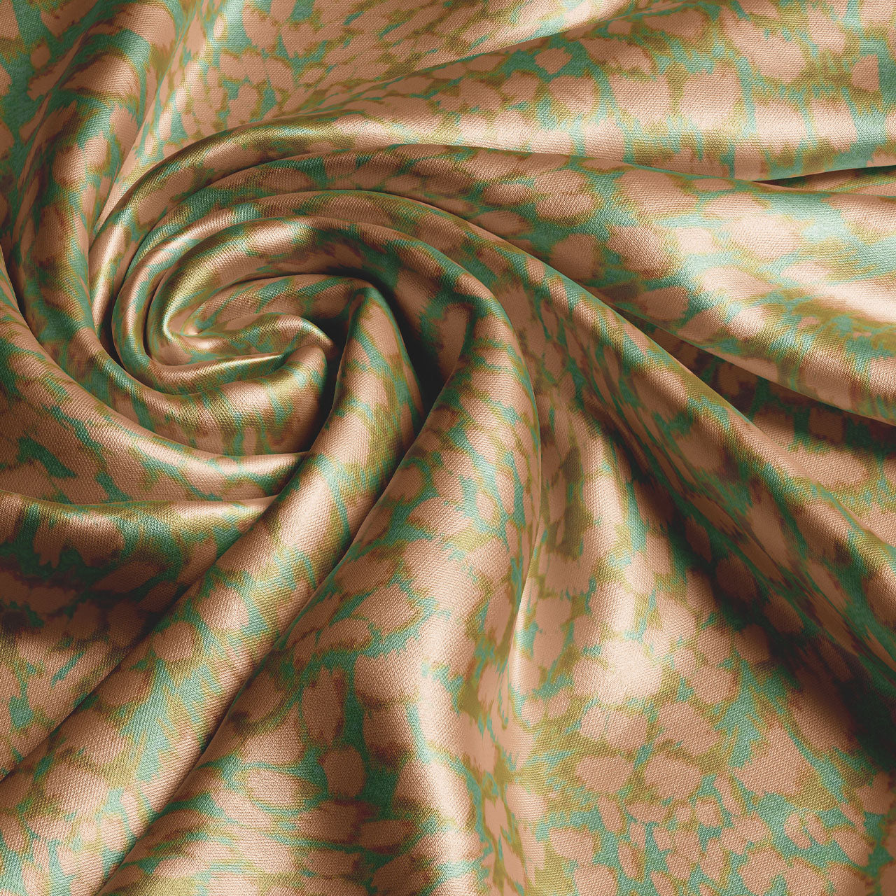 Leopard Peach Velvet Fabric Sample - Image 2