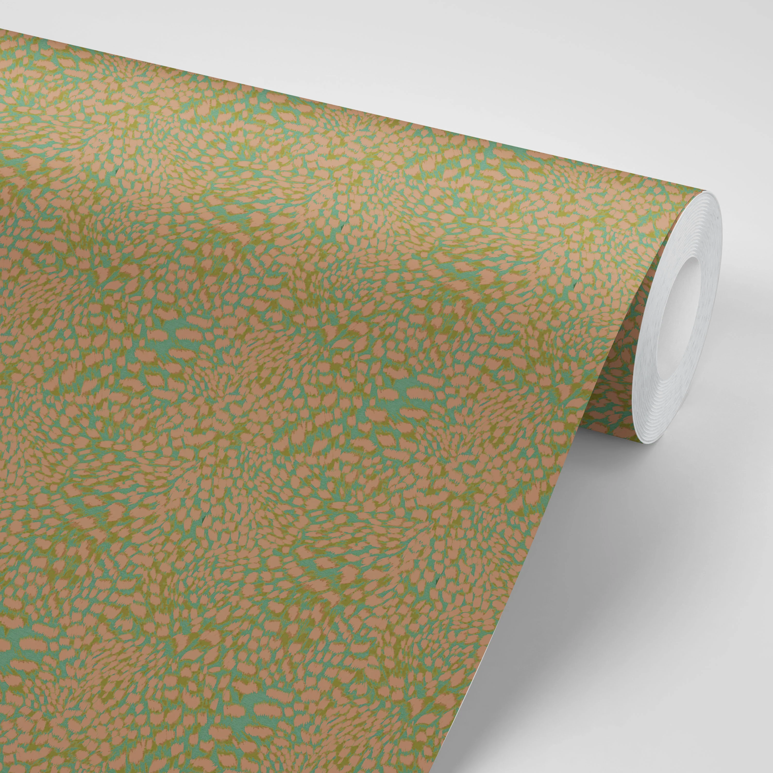 Leopard Peach Wallpaper Sample - Image 3