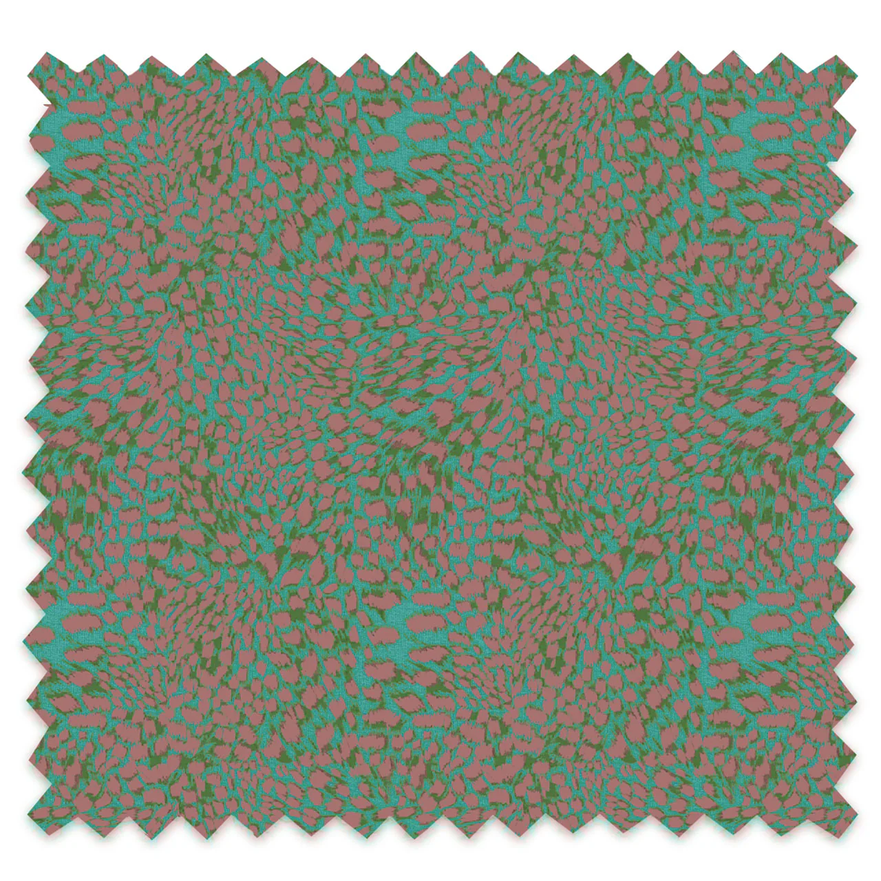 Leopard Peppermint Cream Velvet Fabric - Image 2