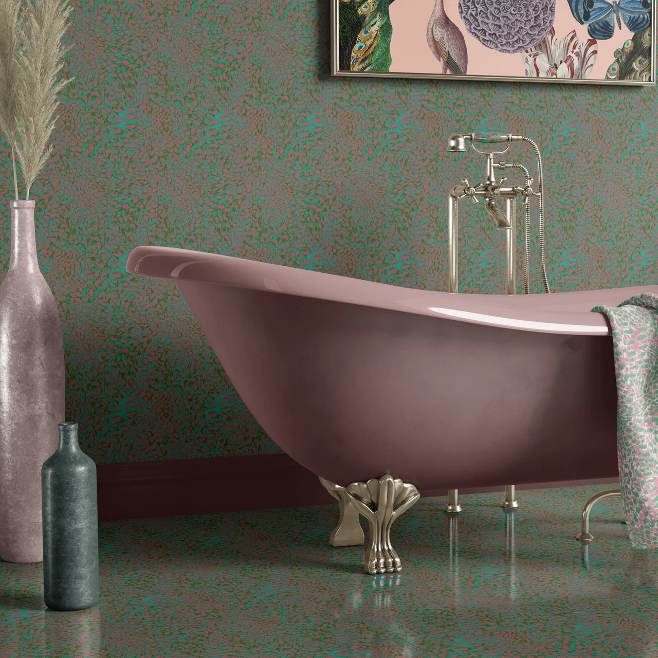 Leopard Peppermint Cream Wallpaper - Image 2