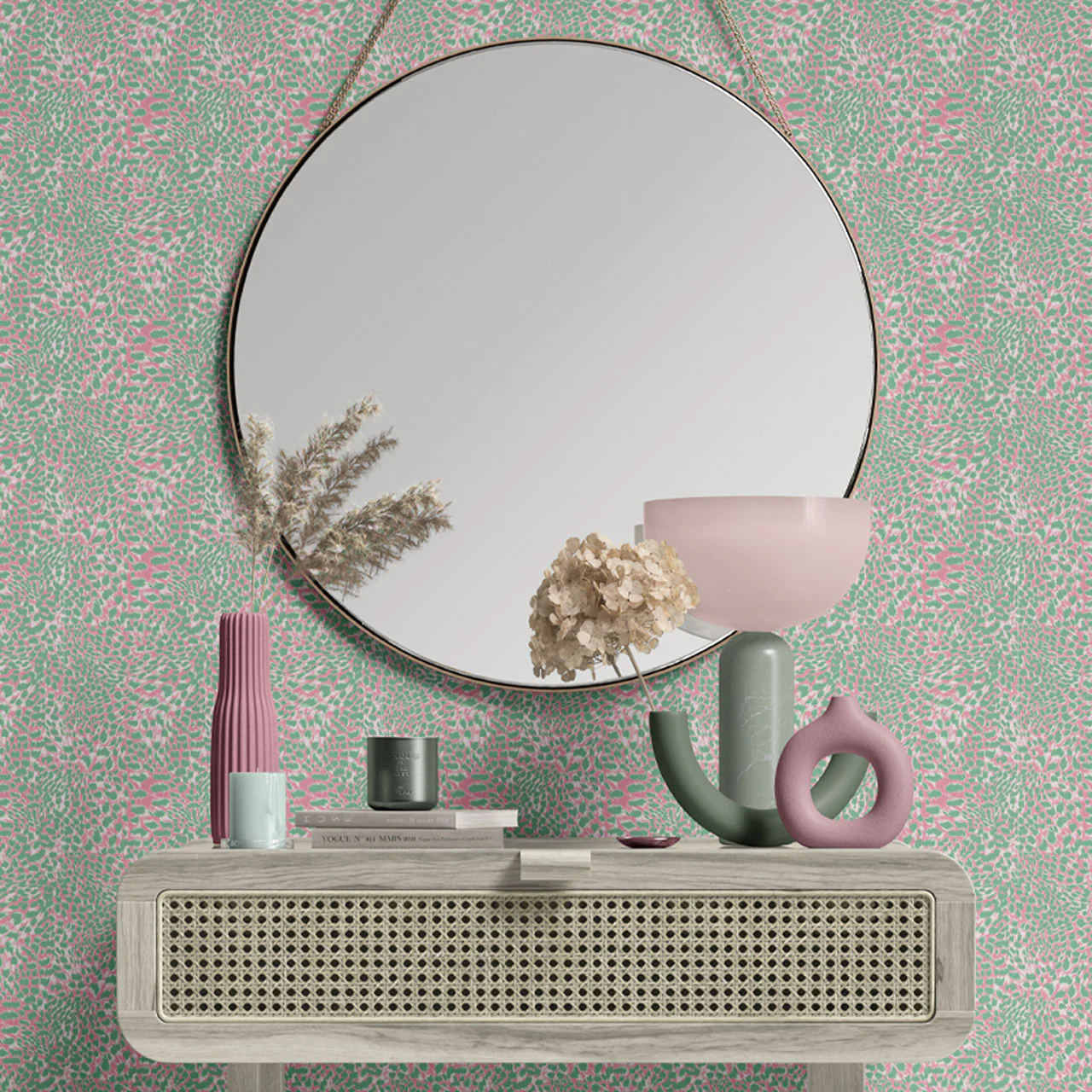 Leopard Pink Sorbet Wallpaper