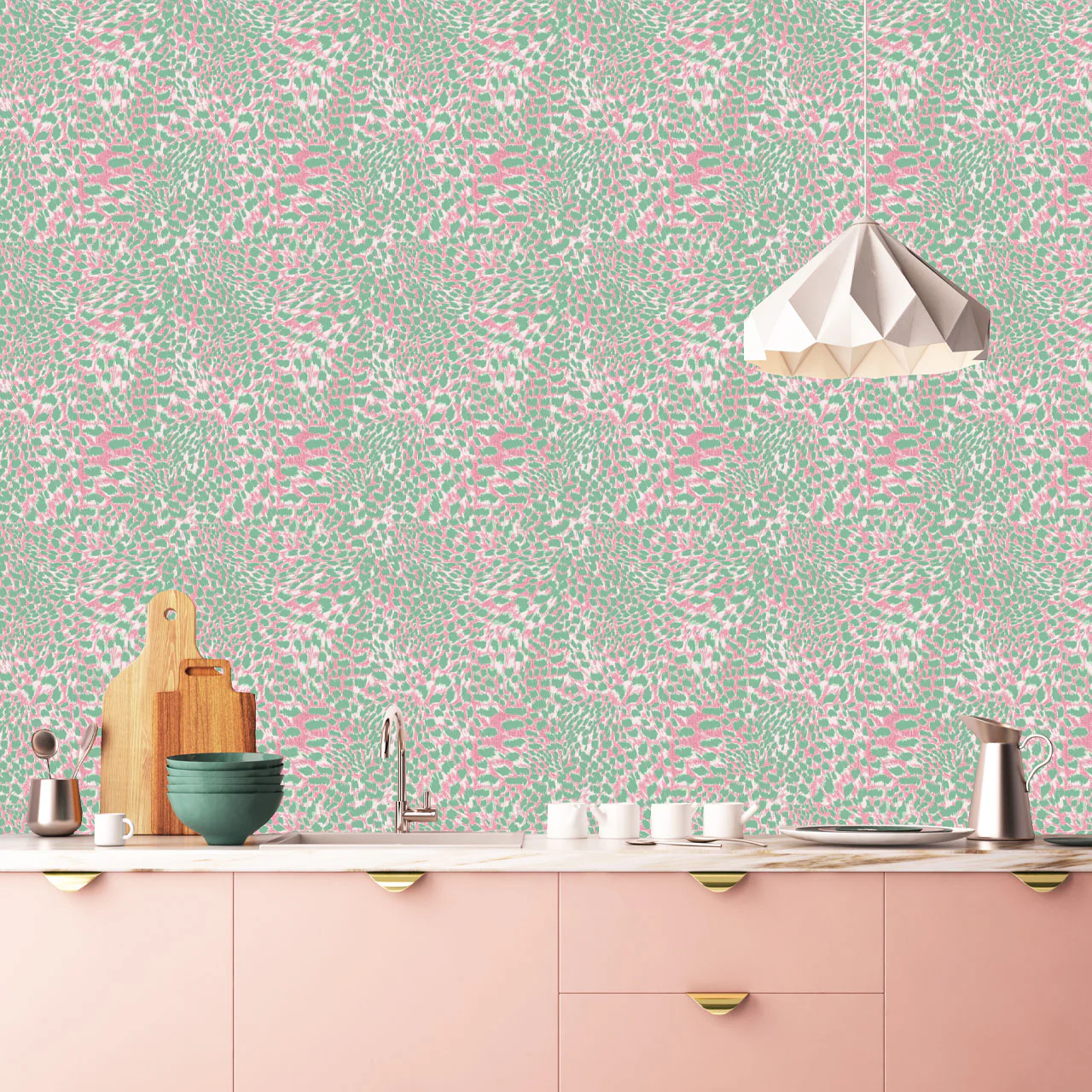 Leopard Pink Sorbet Wallpaper Sample - Image 3