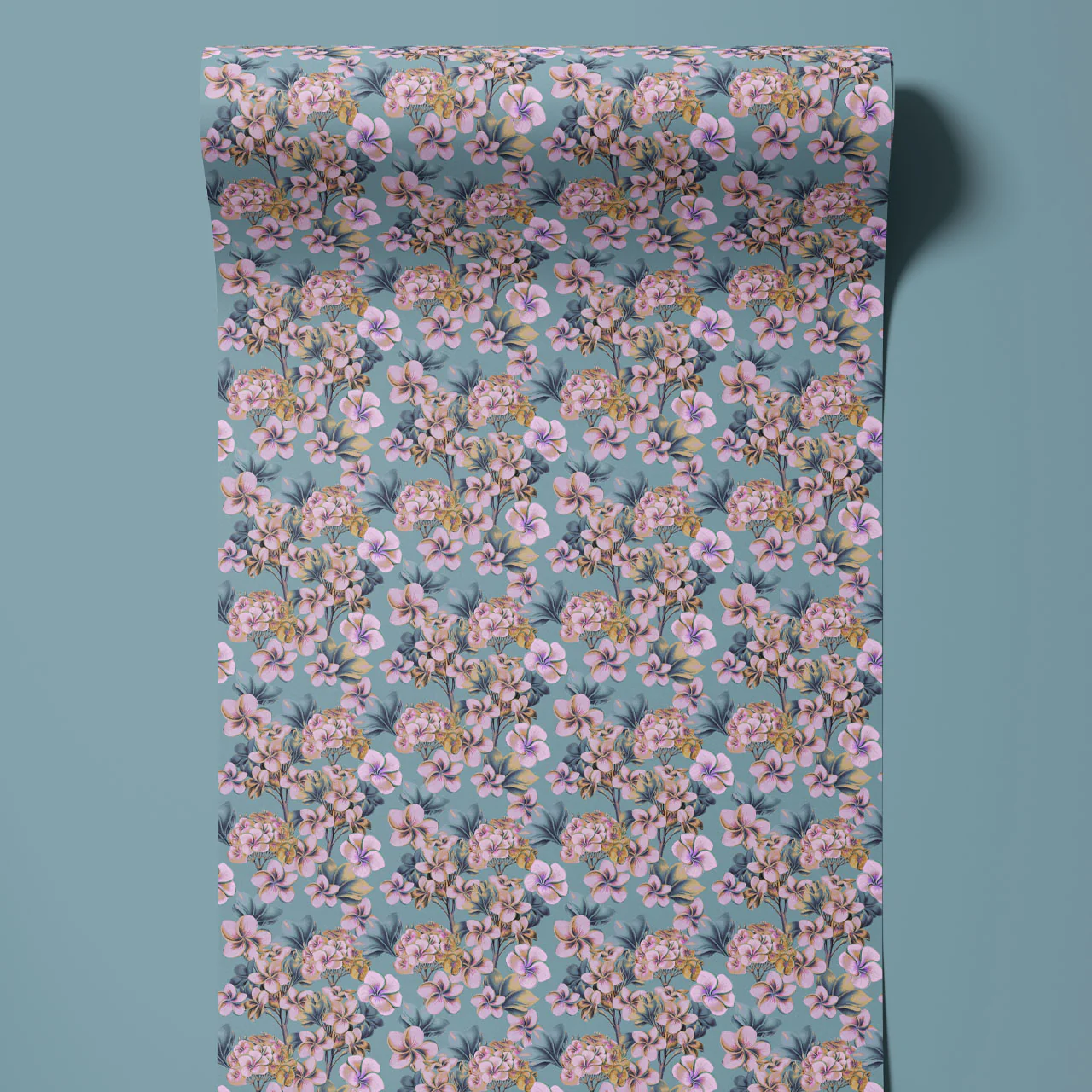 Les Fleurs Powder Blue Wallpaper - Image 3