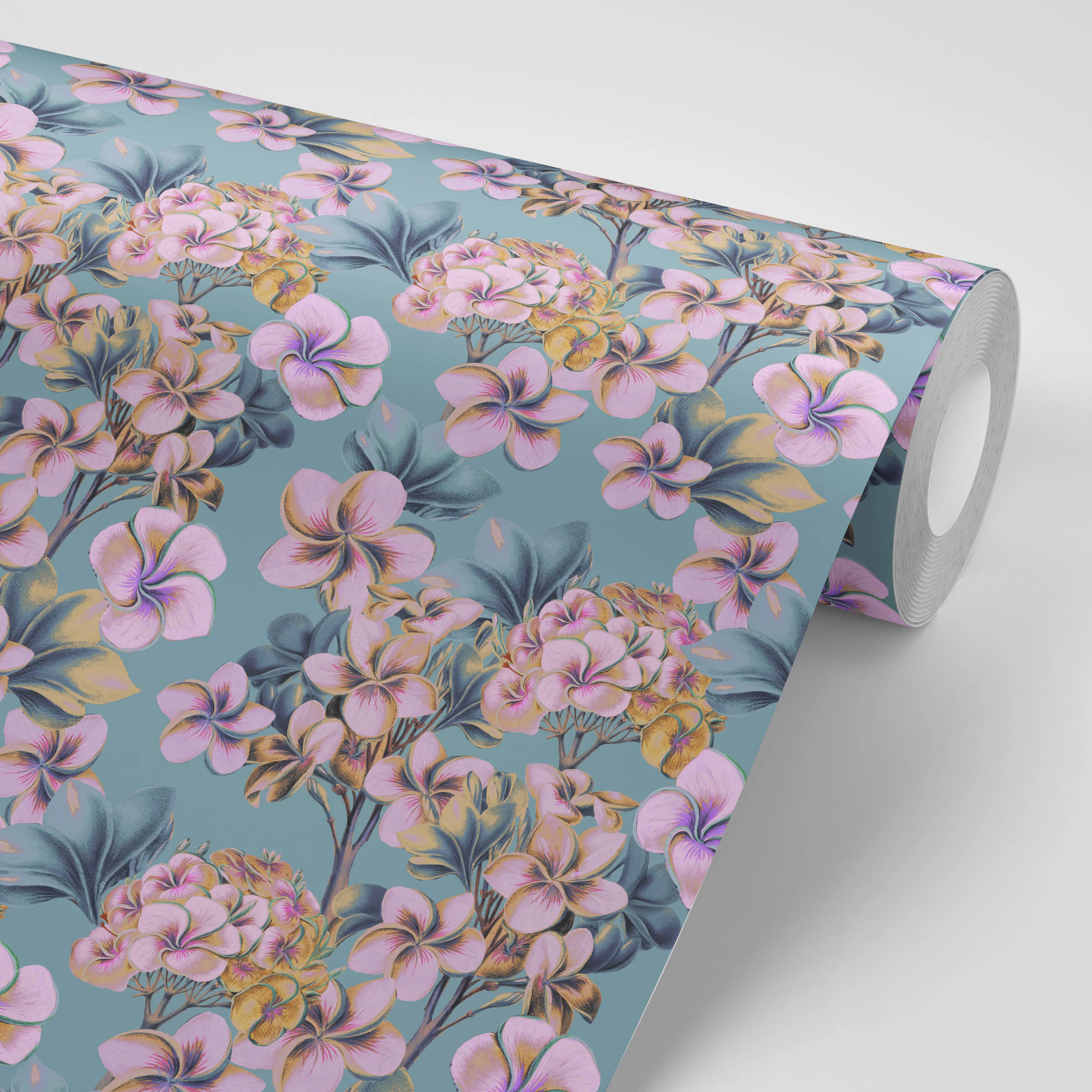 Les Fleurs Powder Blue Wallpaper - Image 4