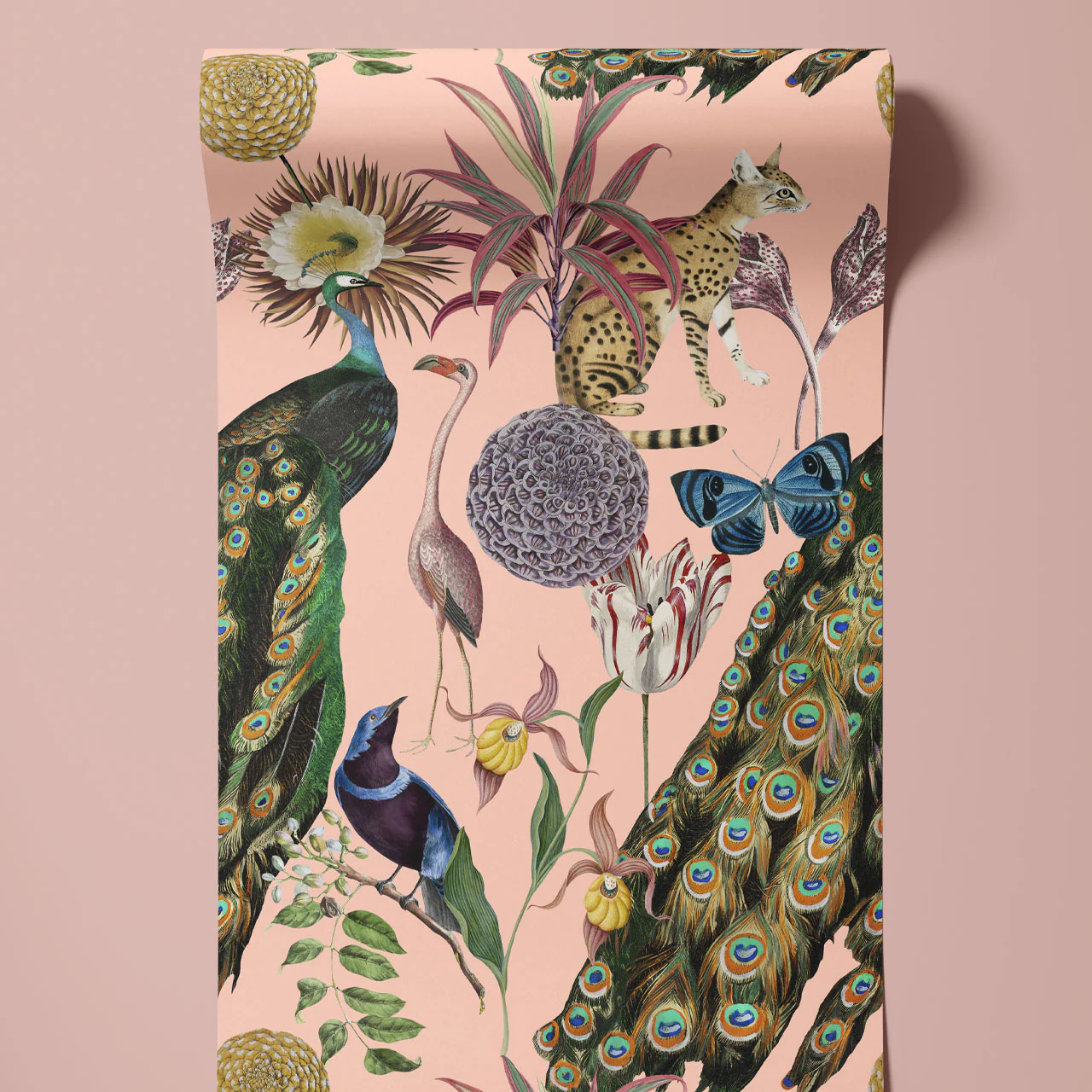 Les Plumes Flamingo Wallpaper Sample - Image 2