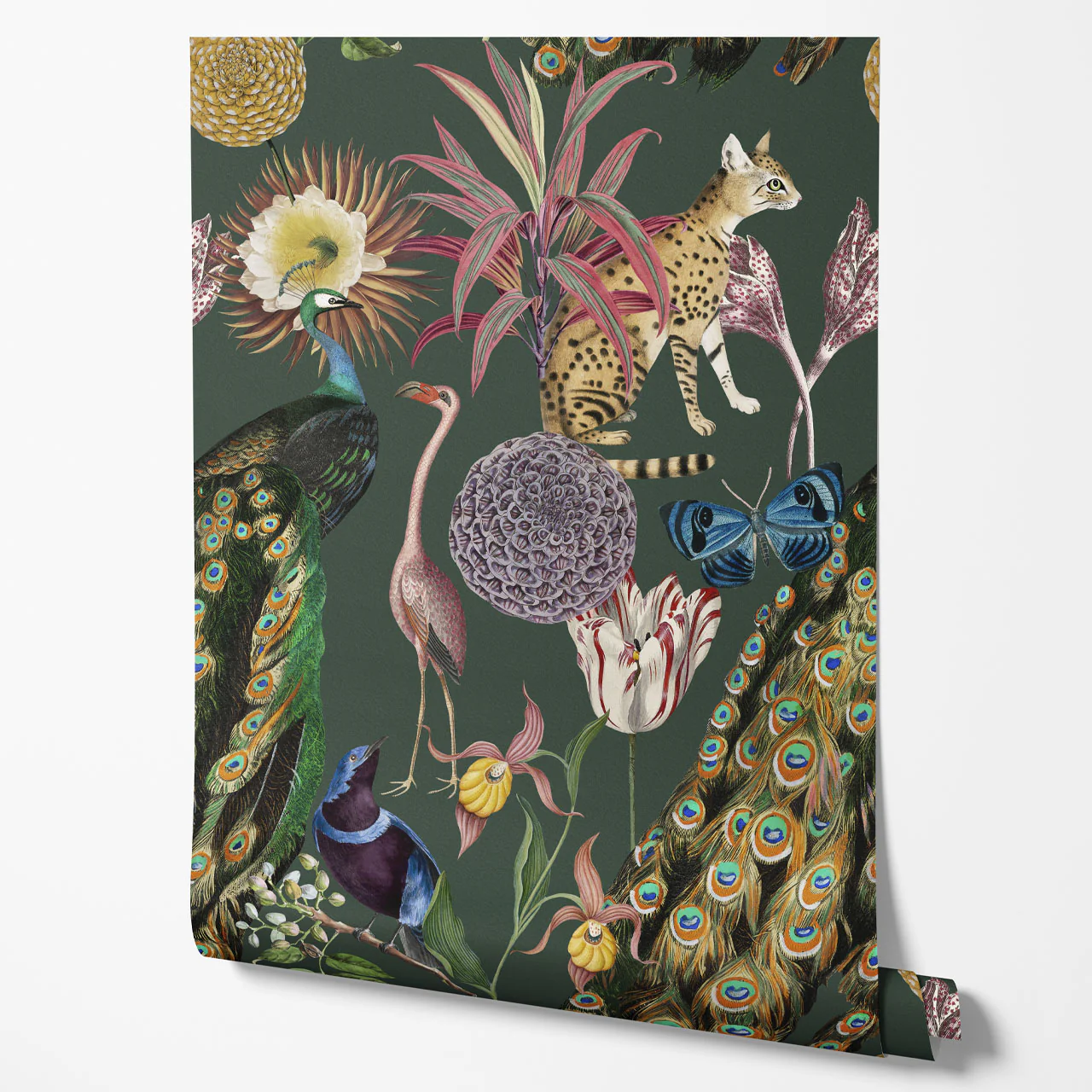 Les Plumes Palm Green Wallpaper - Image 3