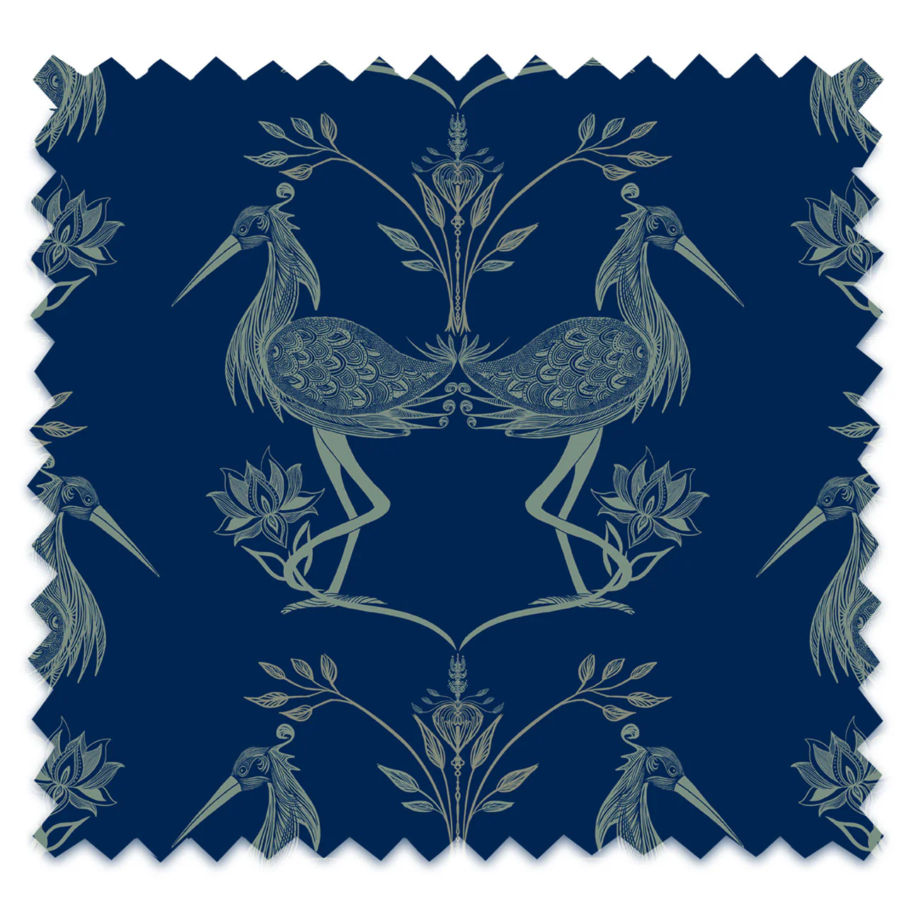 Lotus Egyptian Blue Recycled Velvet - Image 2