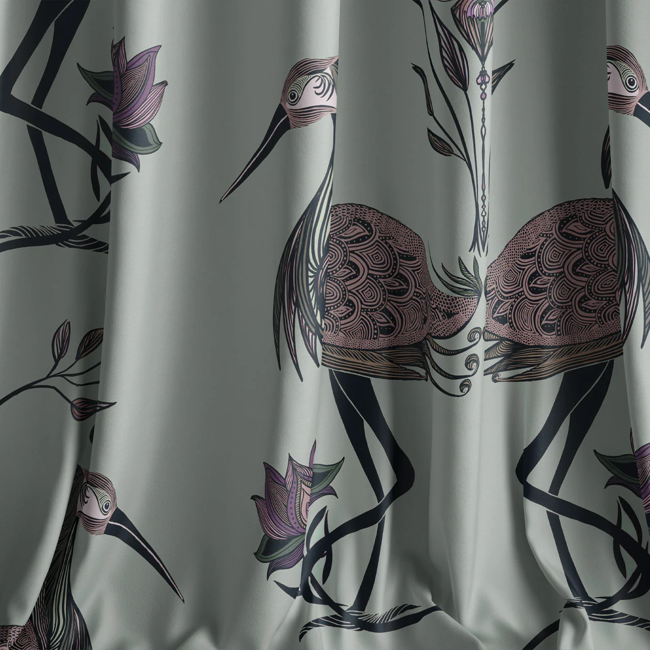 Lotus Pistachio Recycled Velvet Sample - Image 2
