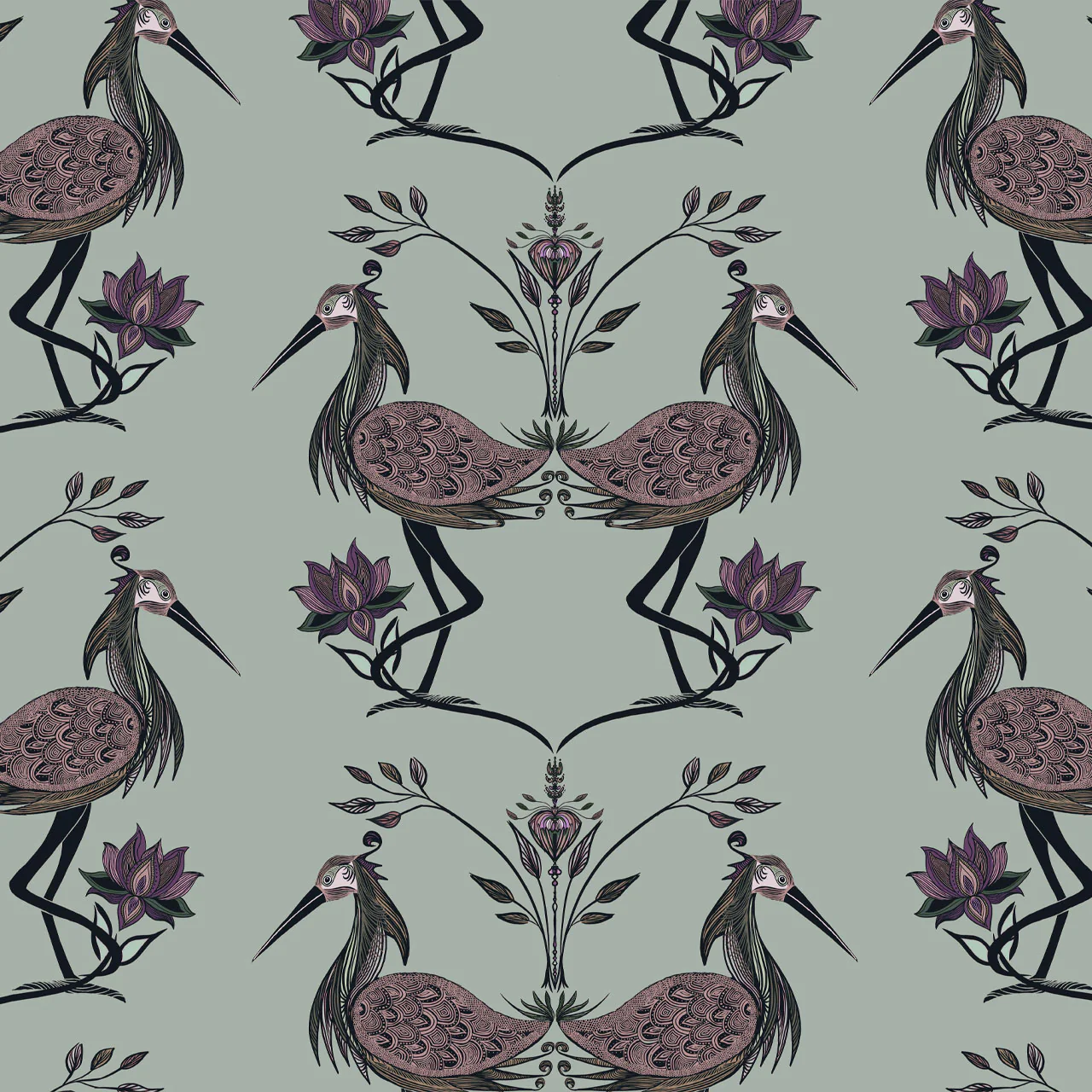 Lotus Pistachio Wallpaper - Image 3