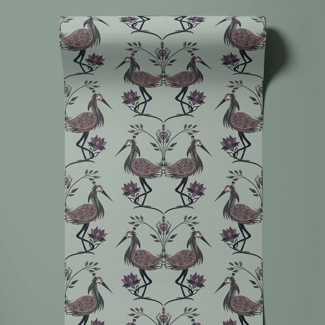 Lotus Pistachio Wallpaper Sample - Image 2