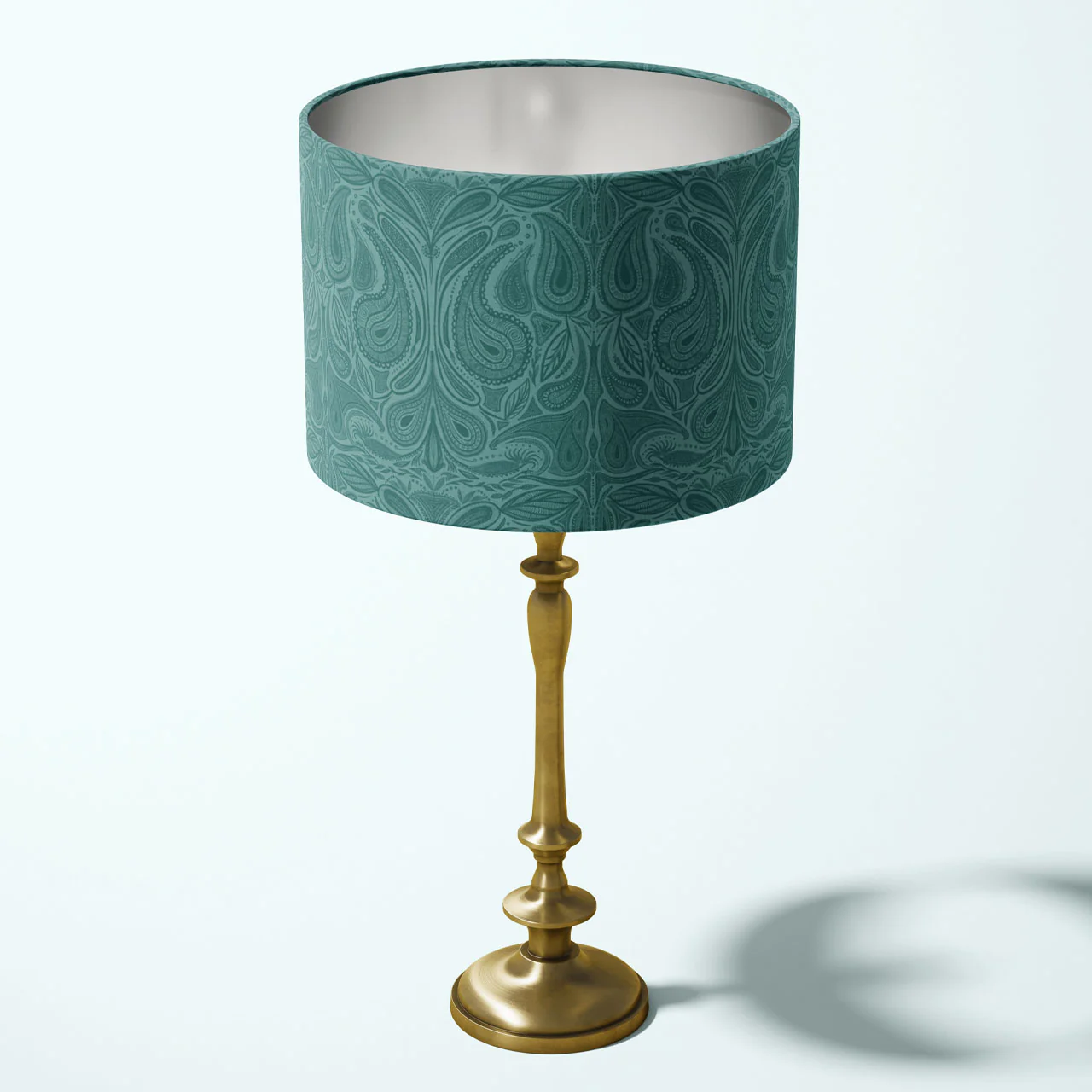 Margaux Teal Drum Lampshade - Image 3