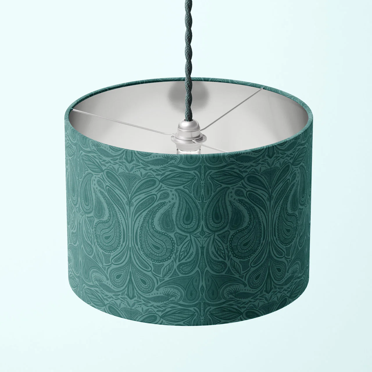 Margaux Teal Drum Lampshade - Image 4