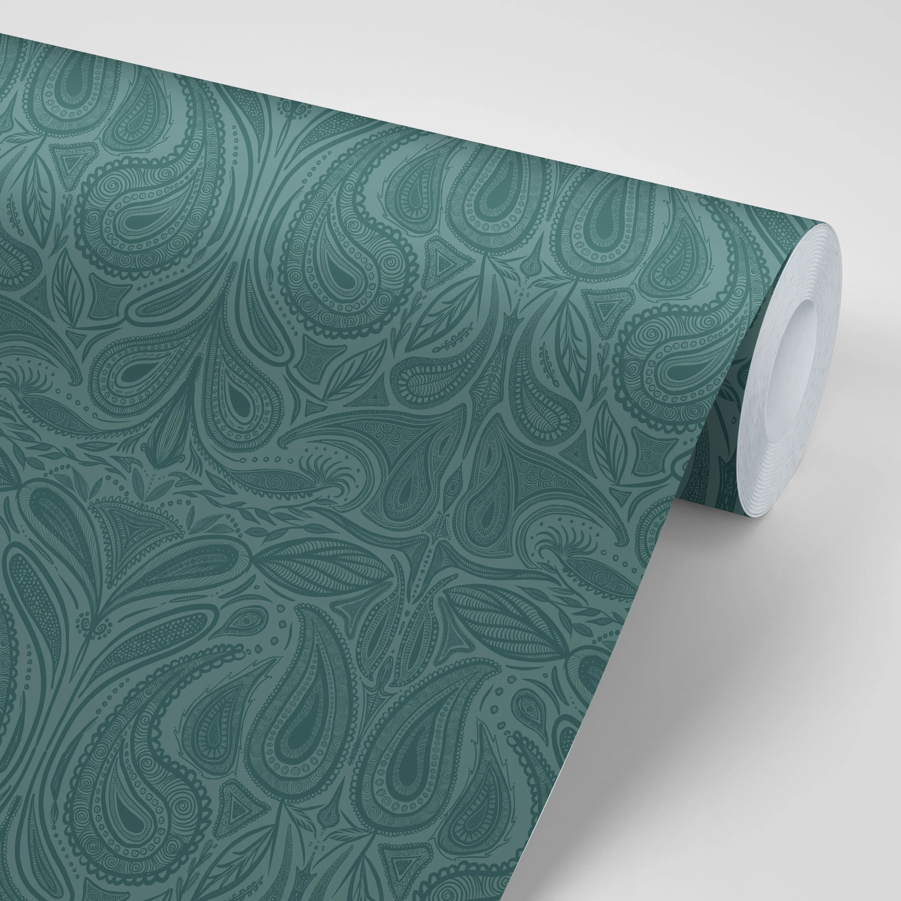 Margaux Teal Wallpaper Sample - Image 2