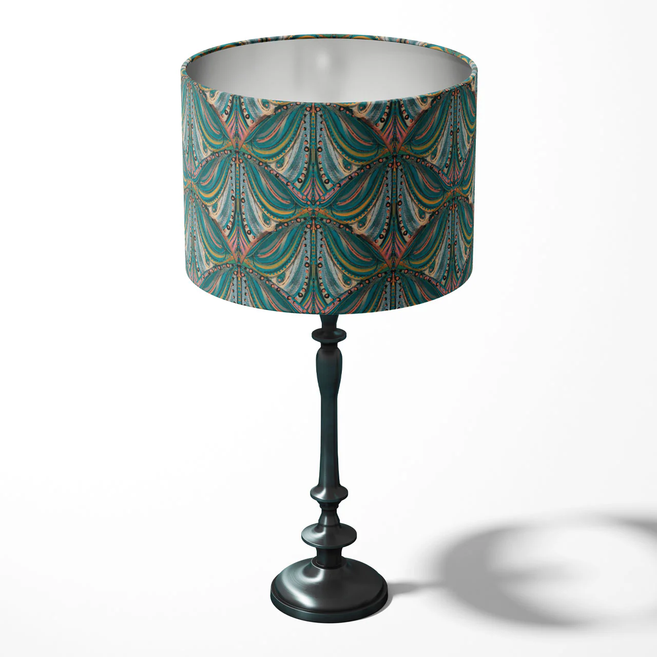 Mumbai Deco Teal Drum Lampshade - Image 4