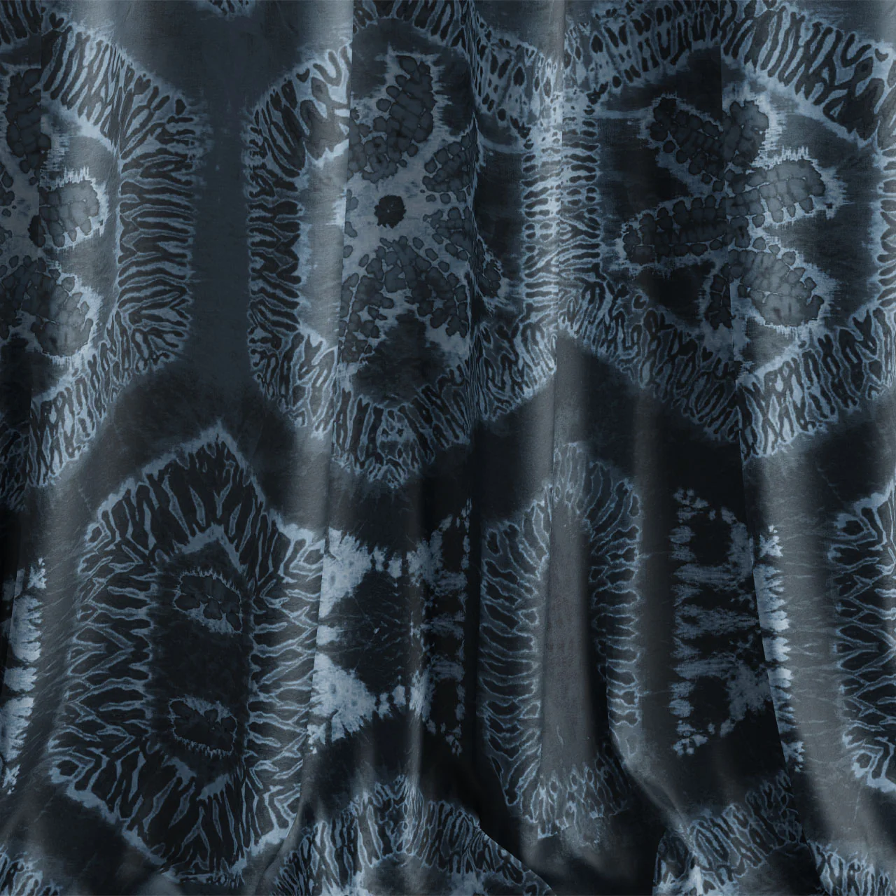 Nui Burst Denim Velvet Fabric Sample - Image 2