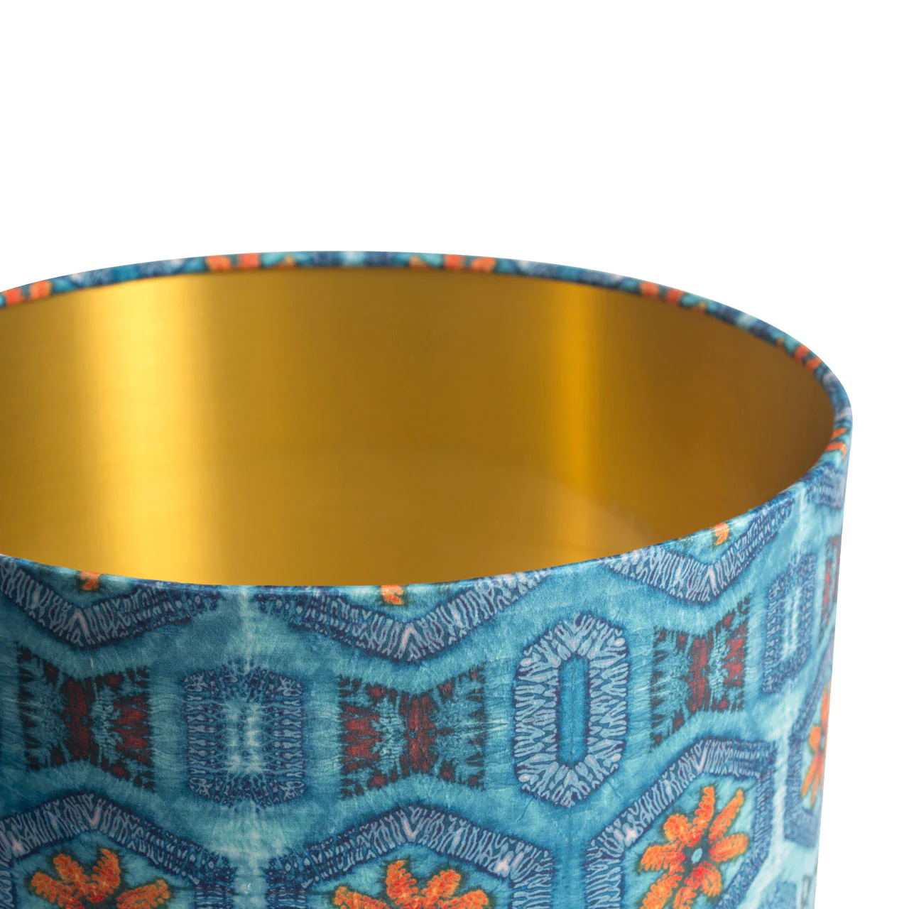 Blue and Tangerine Nui Burst Drum Lampshade - Image 4