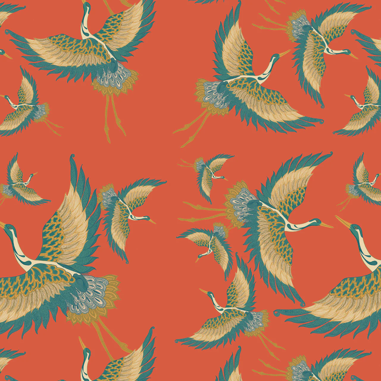Pachamama Coral Velvet Fabric Sample - Image 2